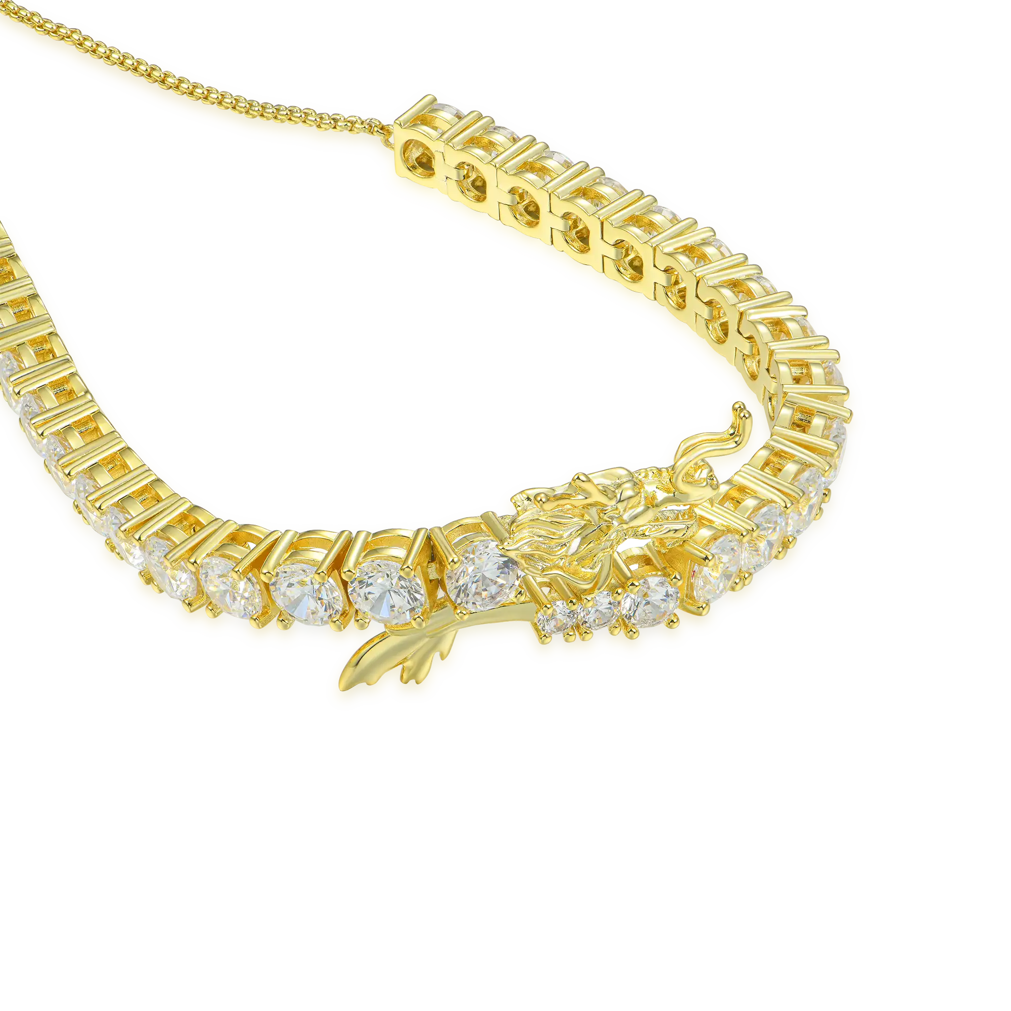 WONG Adjustable Dragon Tennis Bracelet - 5mm
