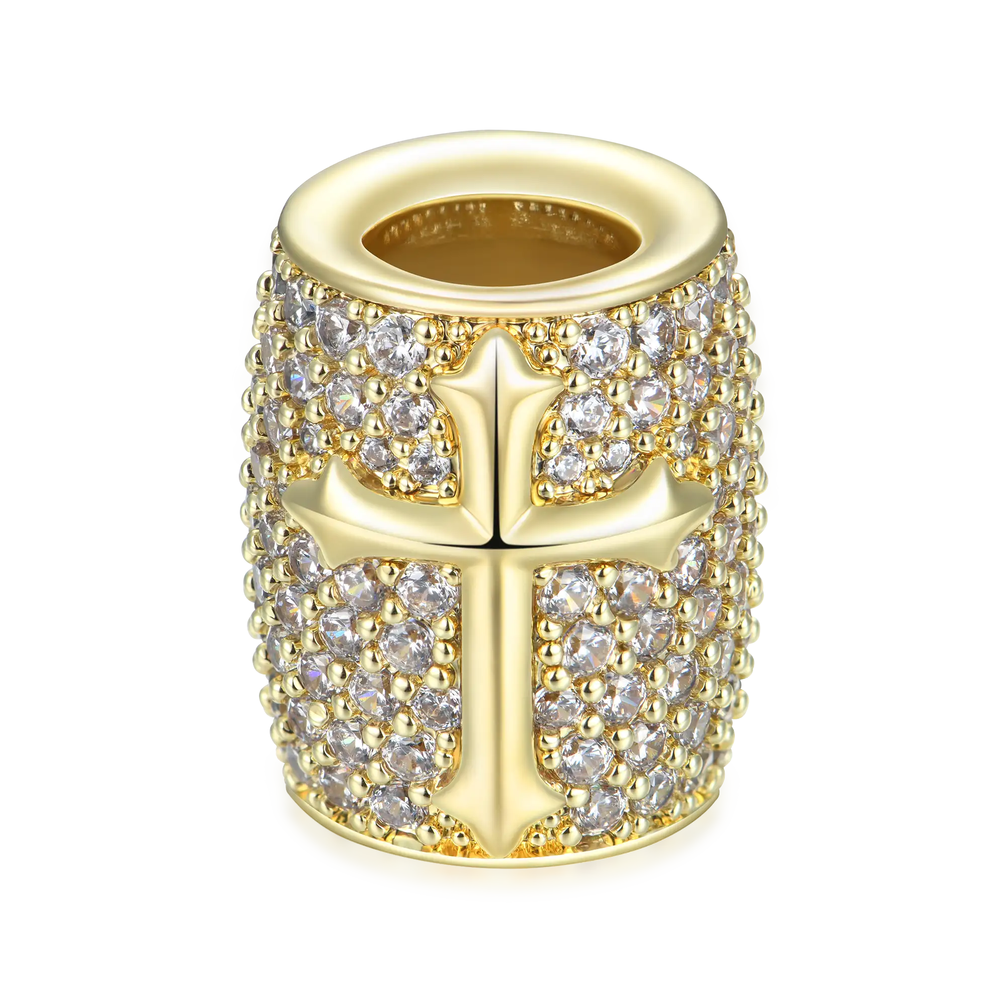 Iced Cross Hair Beads