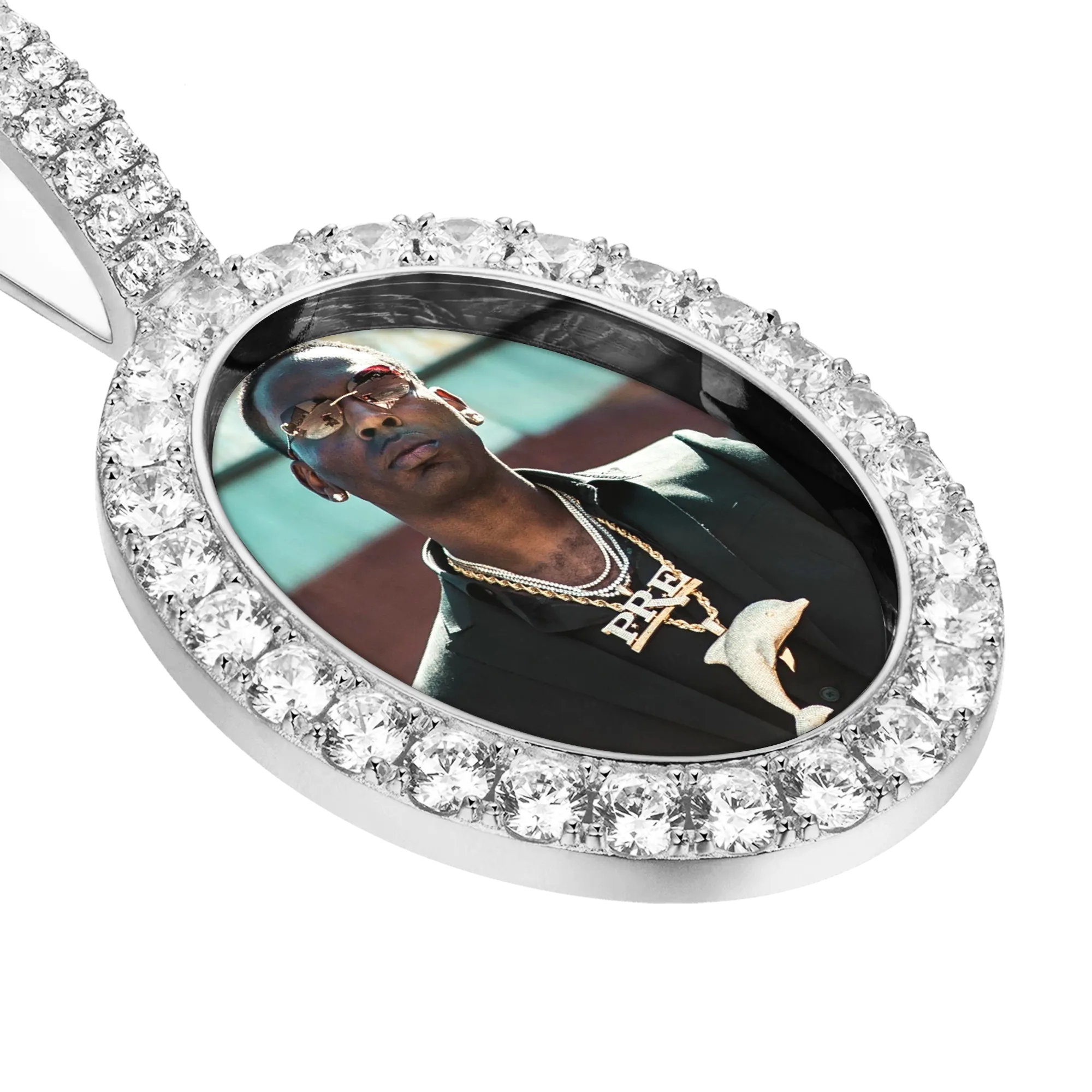 Custom Oval Photo Pendant
