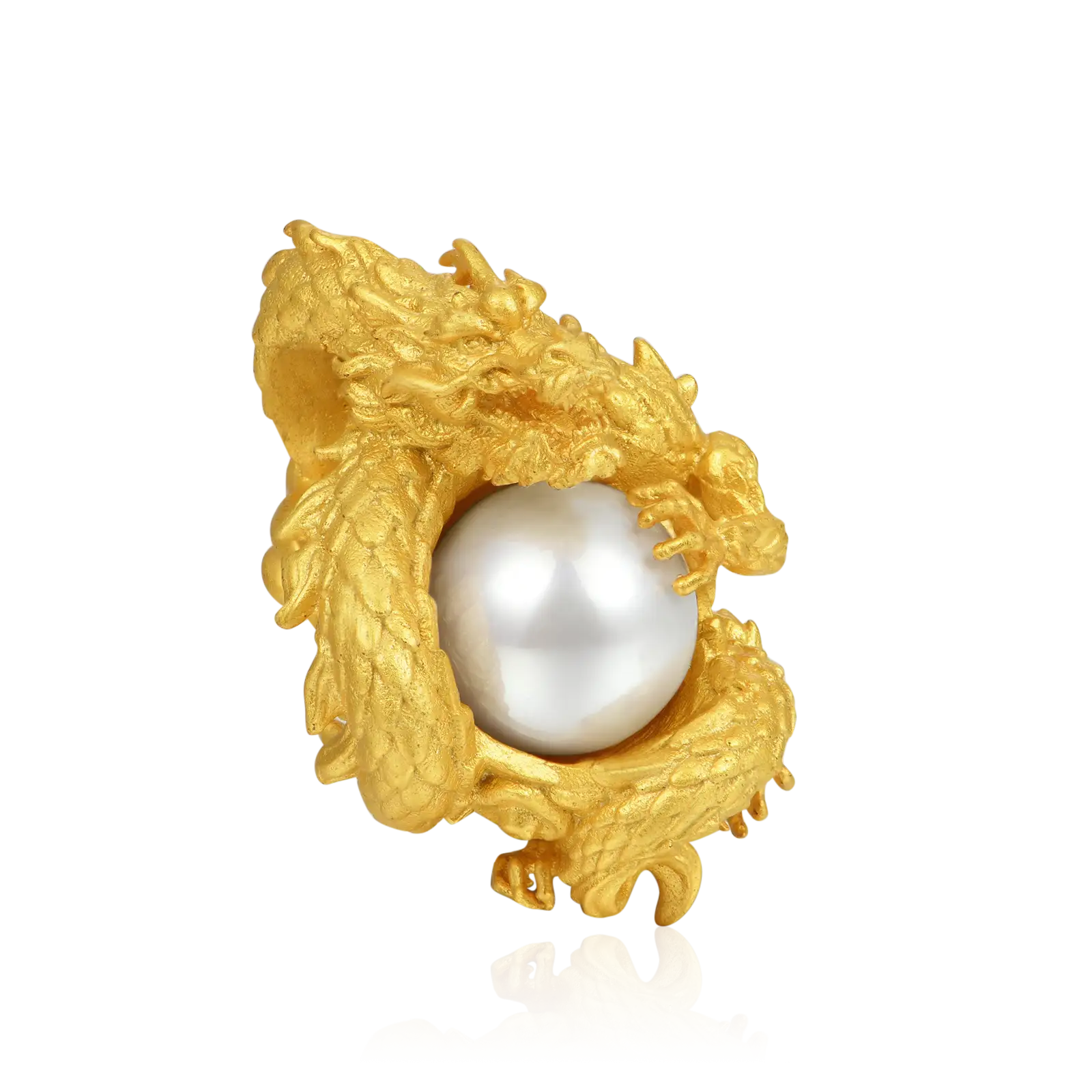 WONG Coiled Dragon Pearl Pendant