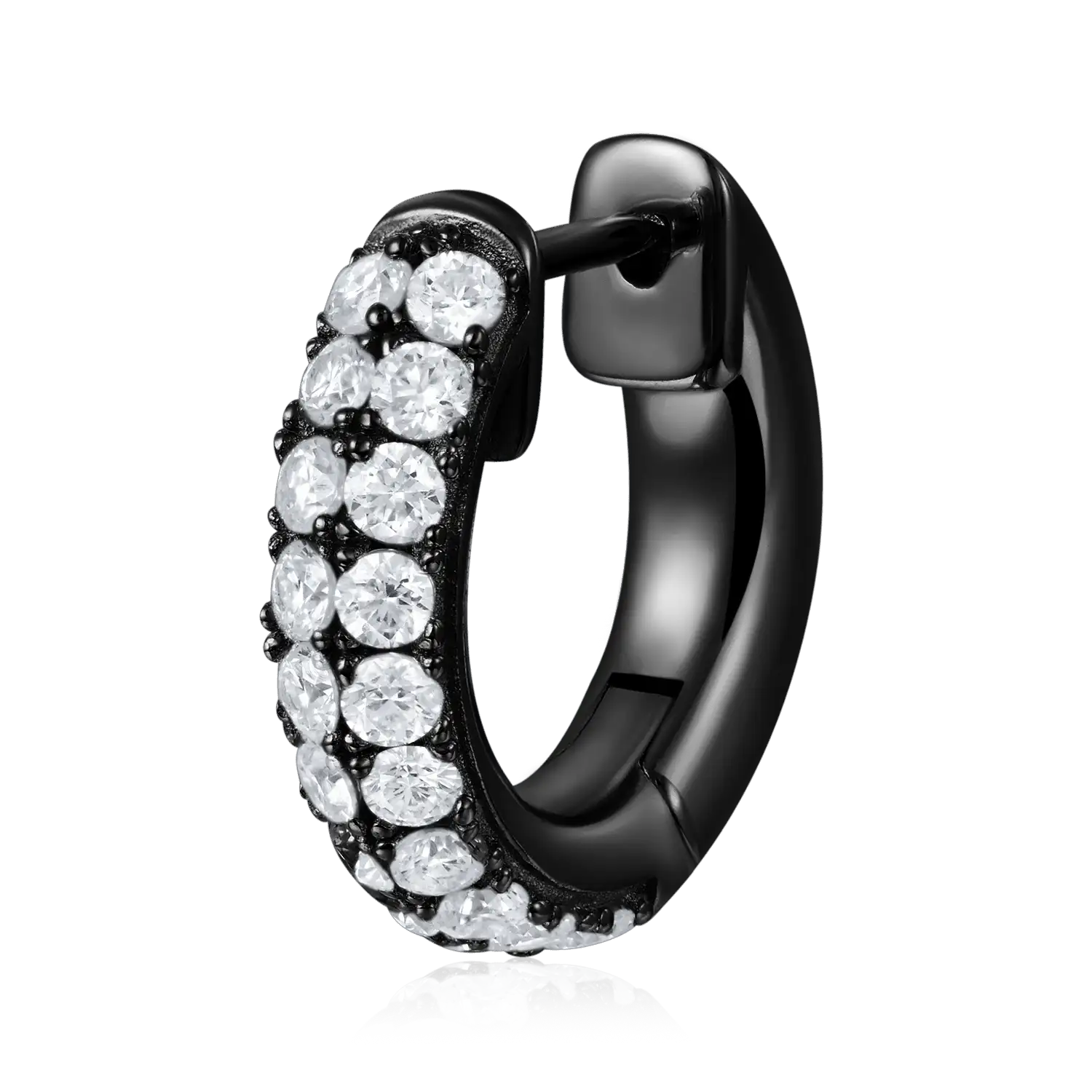 Moissanite Double Row & Cluster Hoop Earrings