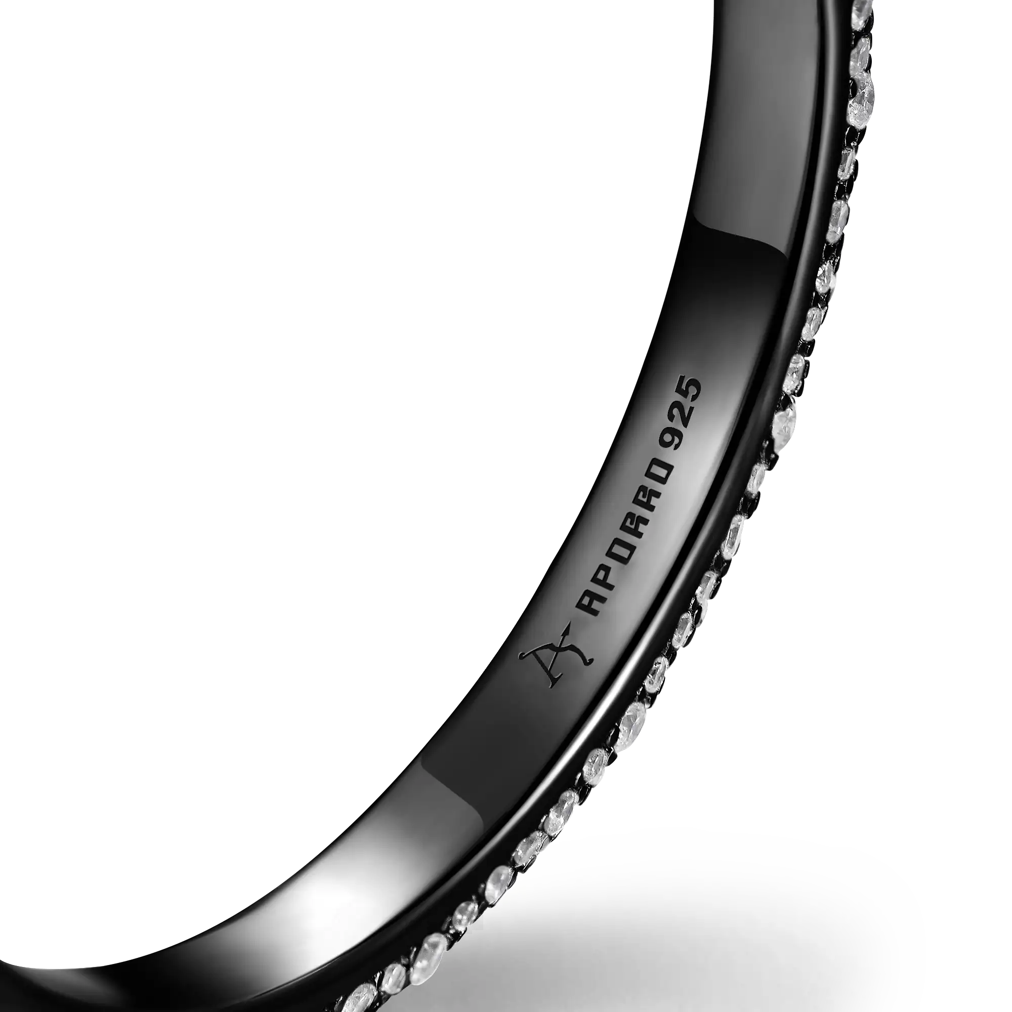 Large Paved Hoop Earring - Single