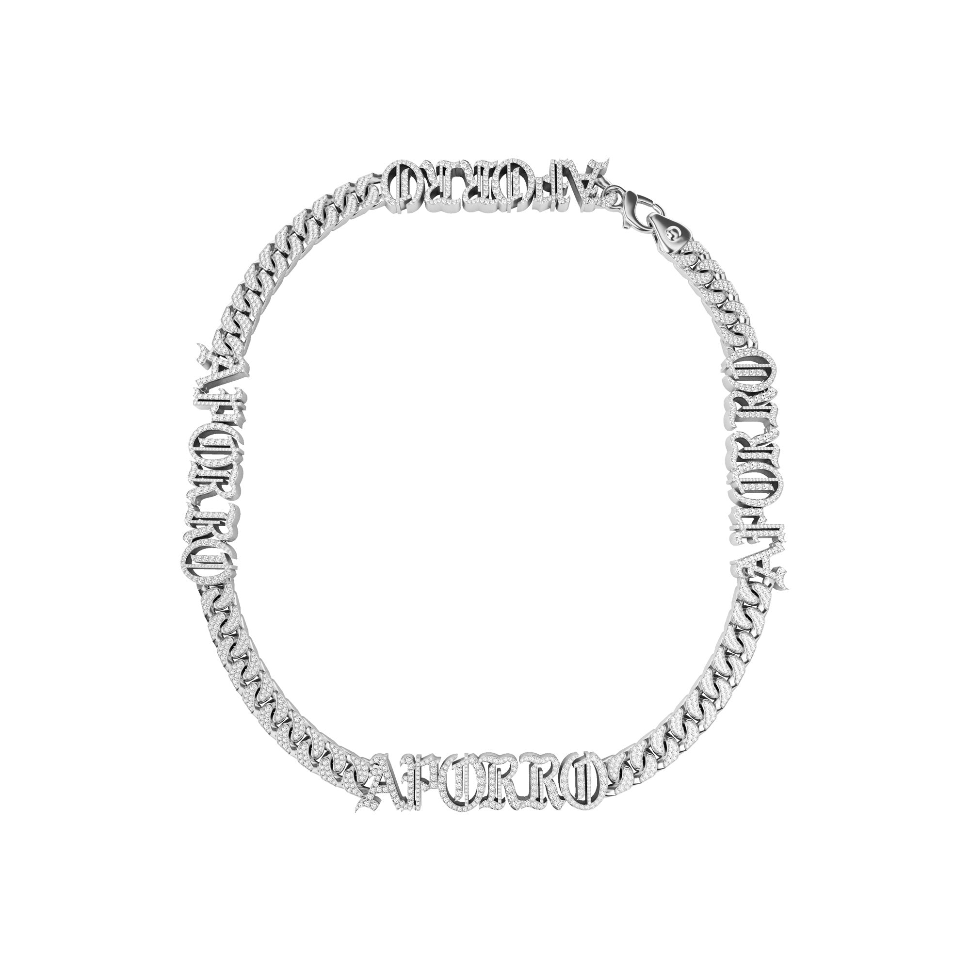 Custom 14K Gold Old English Letter/Number Miami Cuban Chain