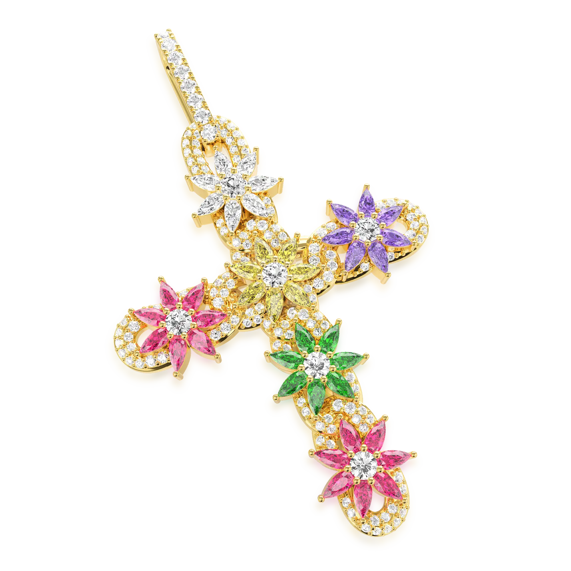 Lily Infinity Cross Pendant