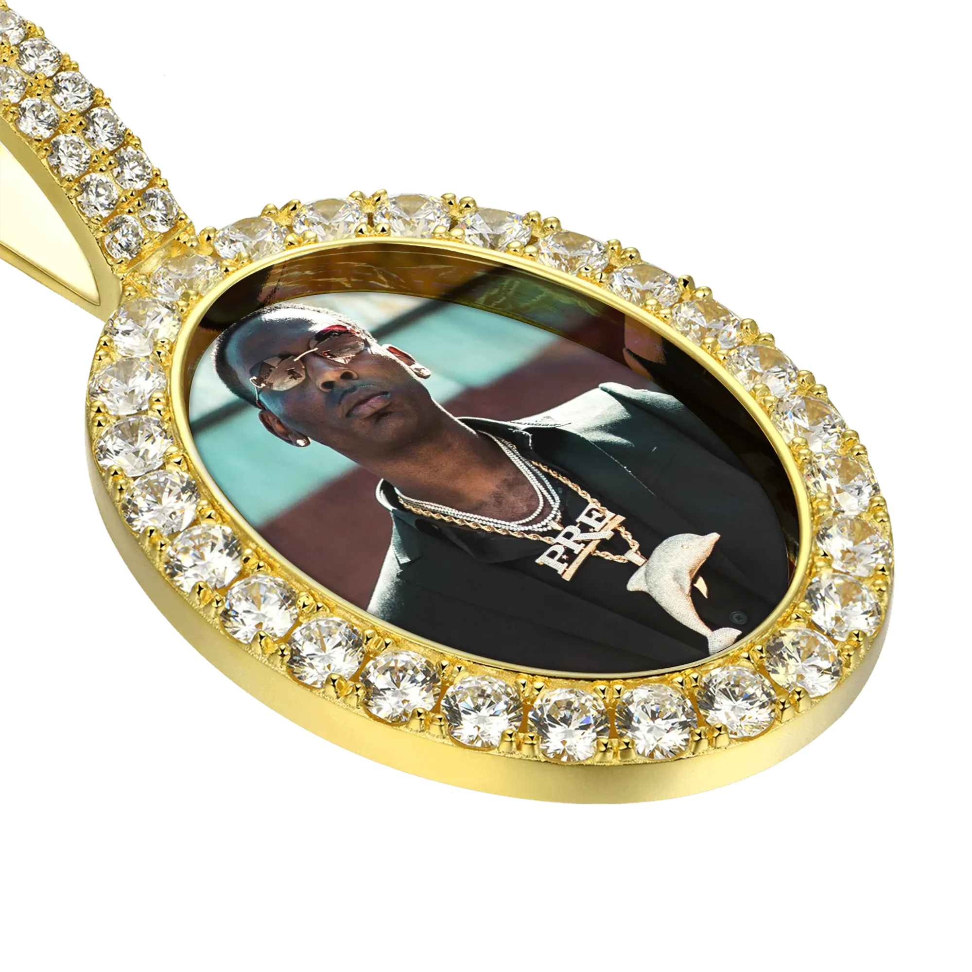 Custom Oval Photo Pendant