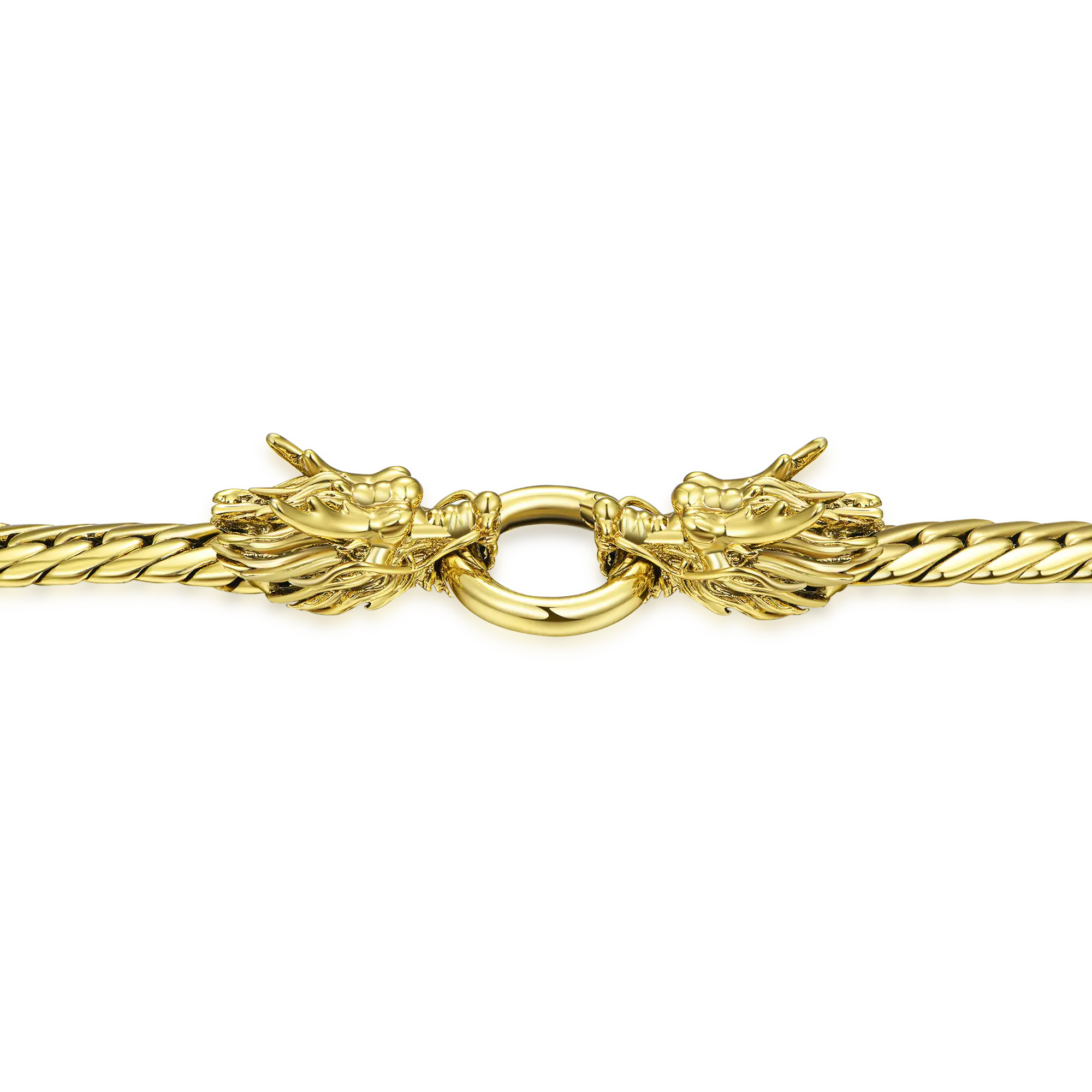 WONG Double Dragon Miami Cuban Chain + Custom Pendant Bundle