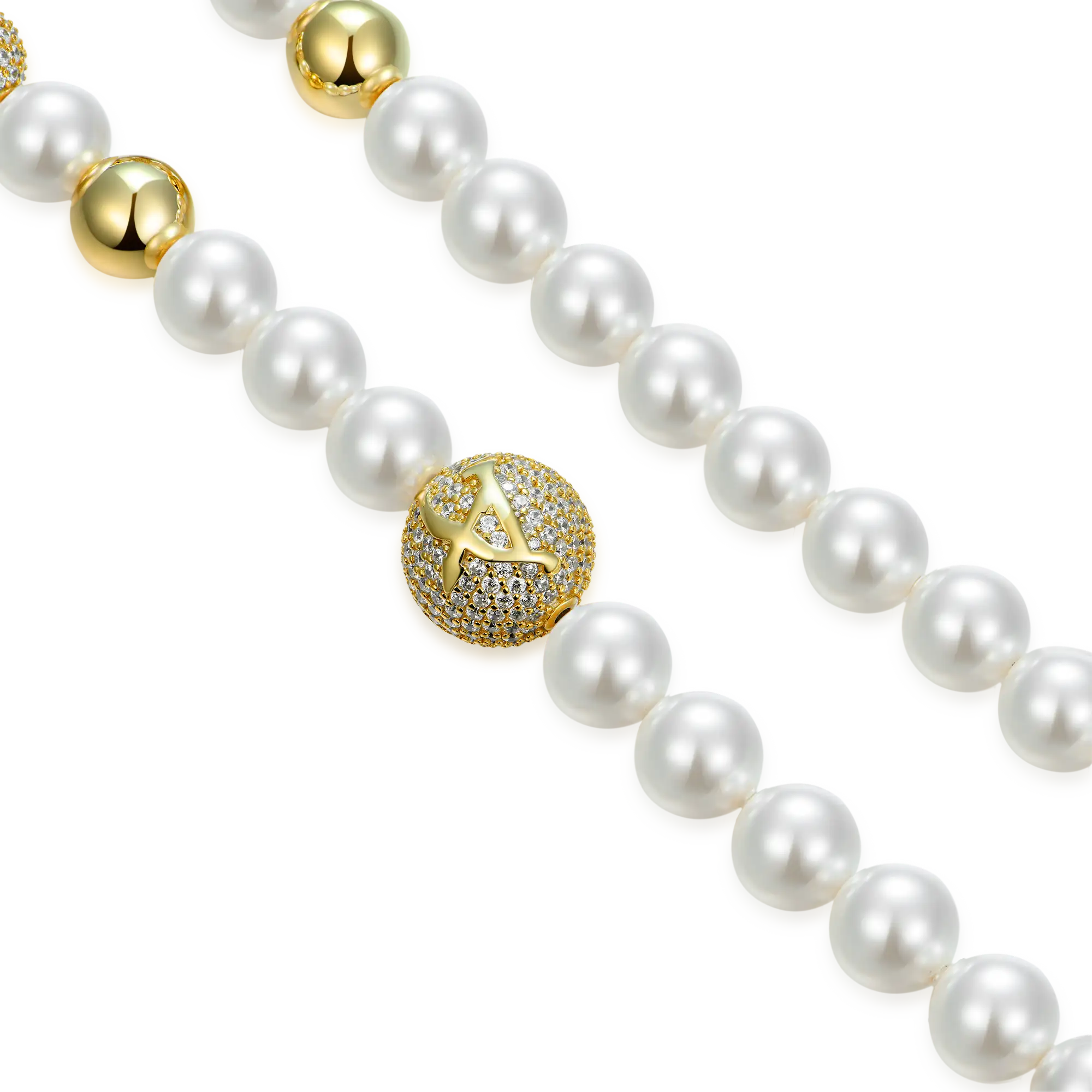 WONG Dragon Pearl and Bead Adjustable Necklace - 8mm