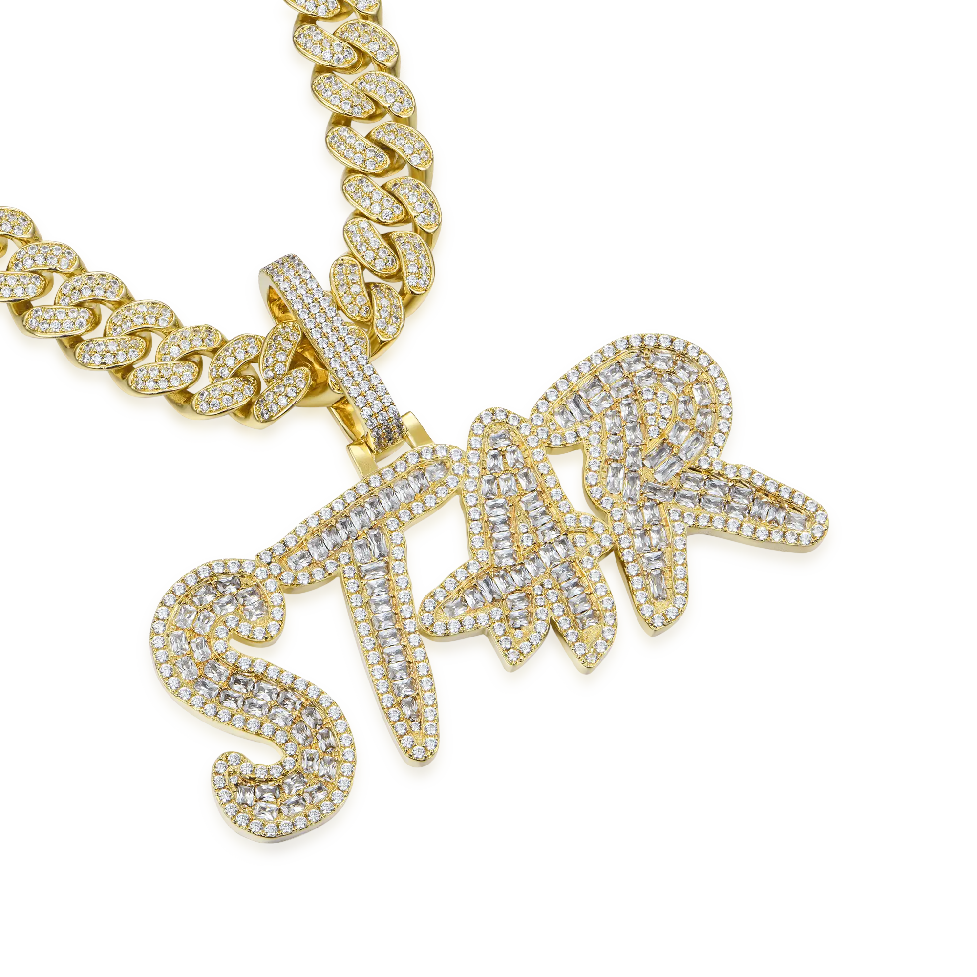 Custom Emerald Cut Coke Boys Font Pendant