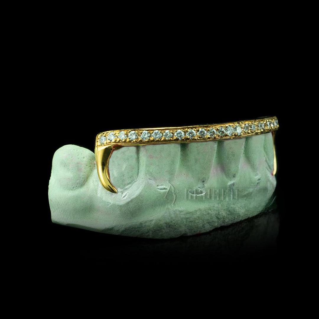 Custom Kim K Style Diamond Bar Bottom Grillz