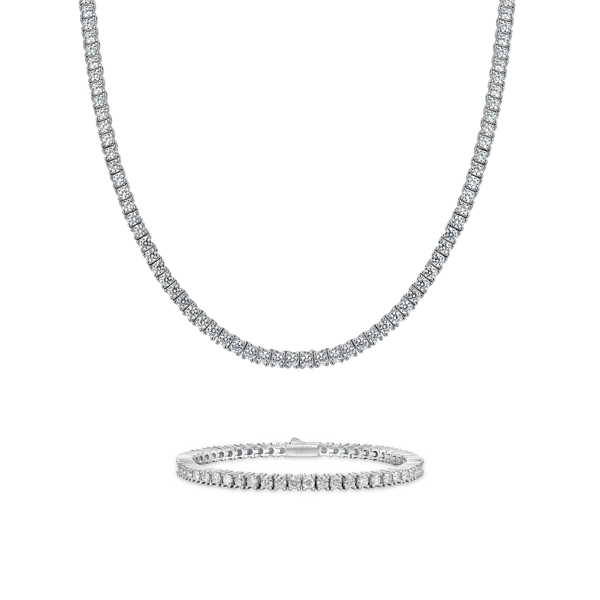 3mm Iced Tennis Chain and Bracelet Gift Set