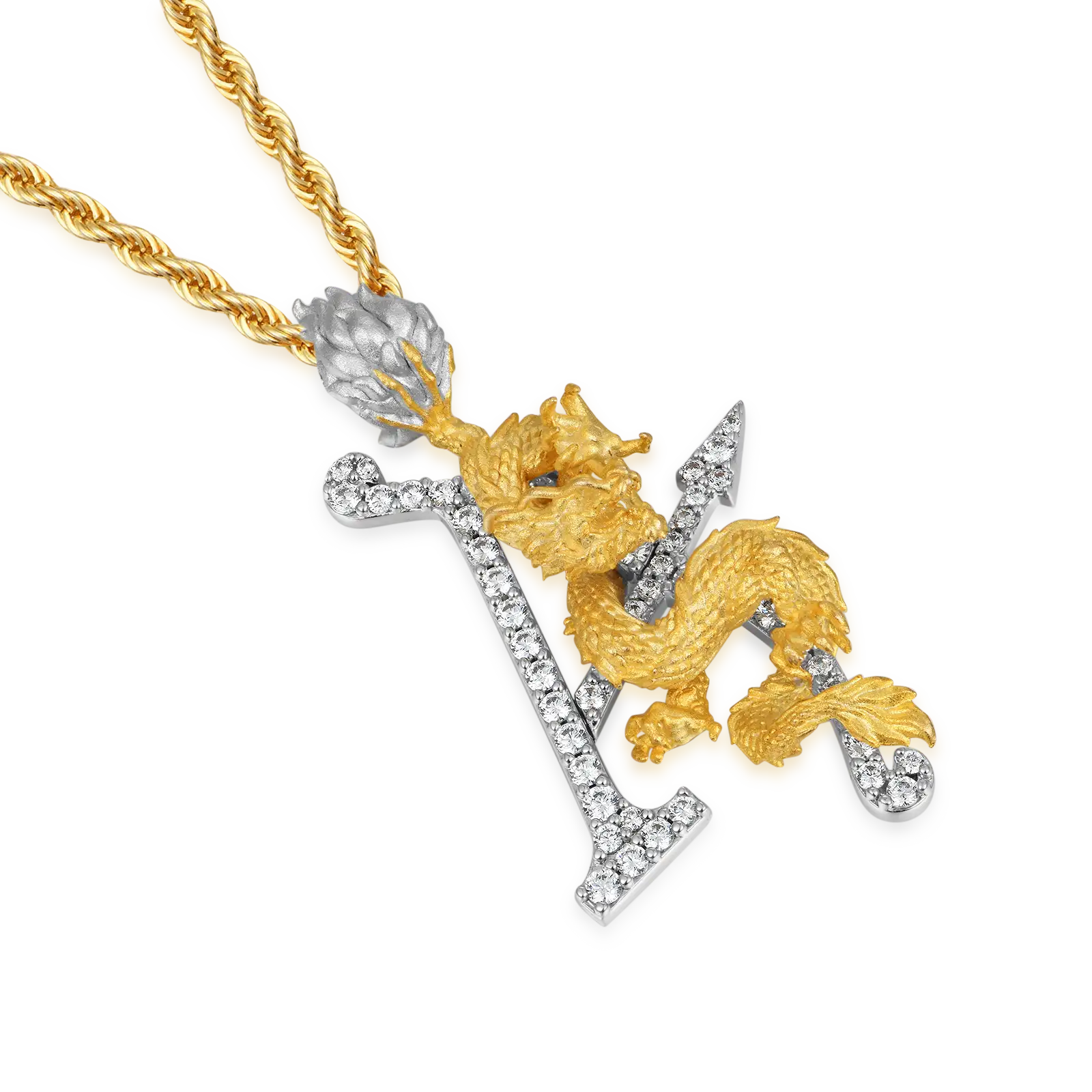 Twin Dragon Icon Chain & Pendant Set