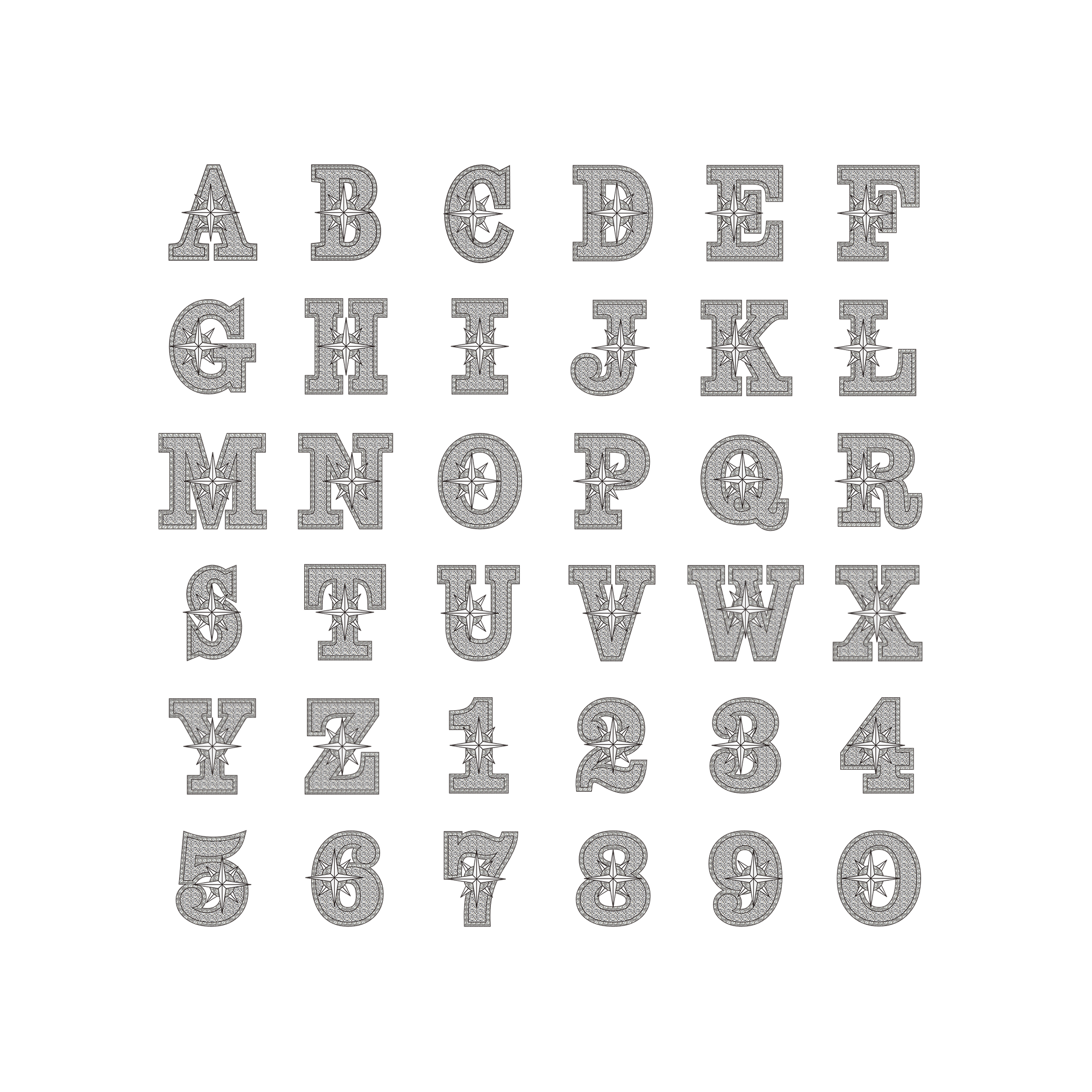 30MM Star Font Pendant