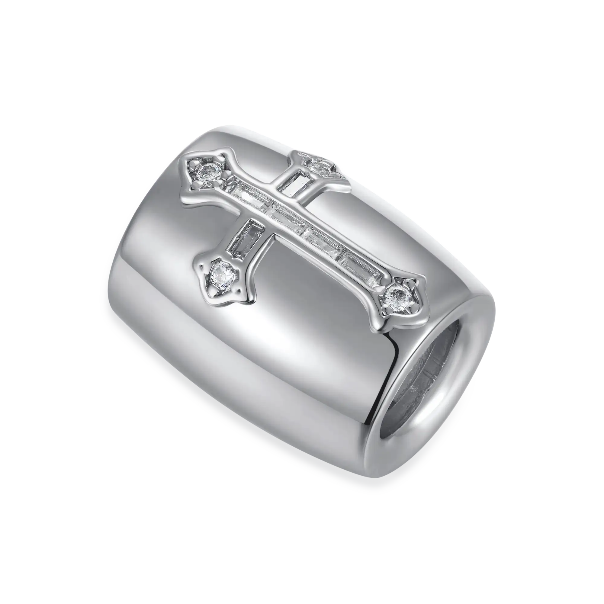 Iced Cross Hair Beads