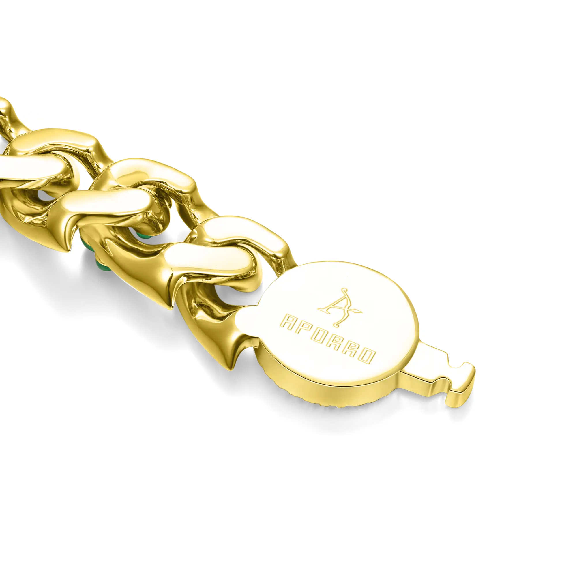 WONG Ⅱ Ridge Iced Jade Beads Cuban Necklace - 15mm