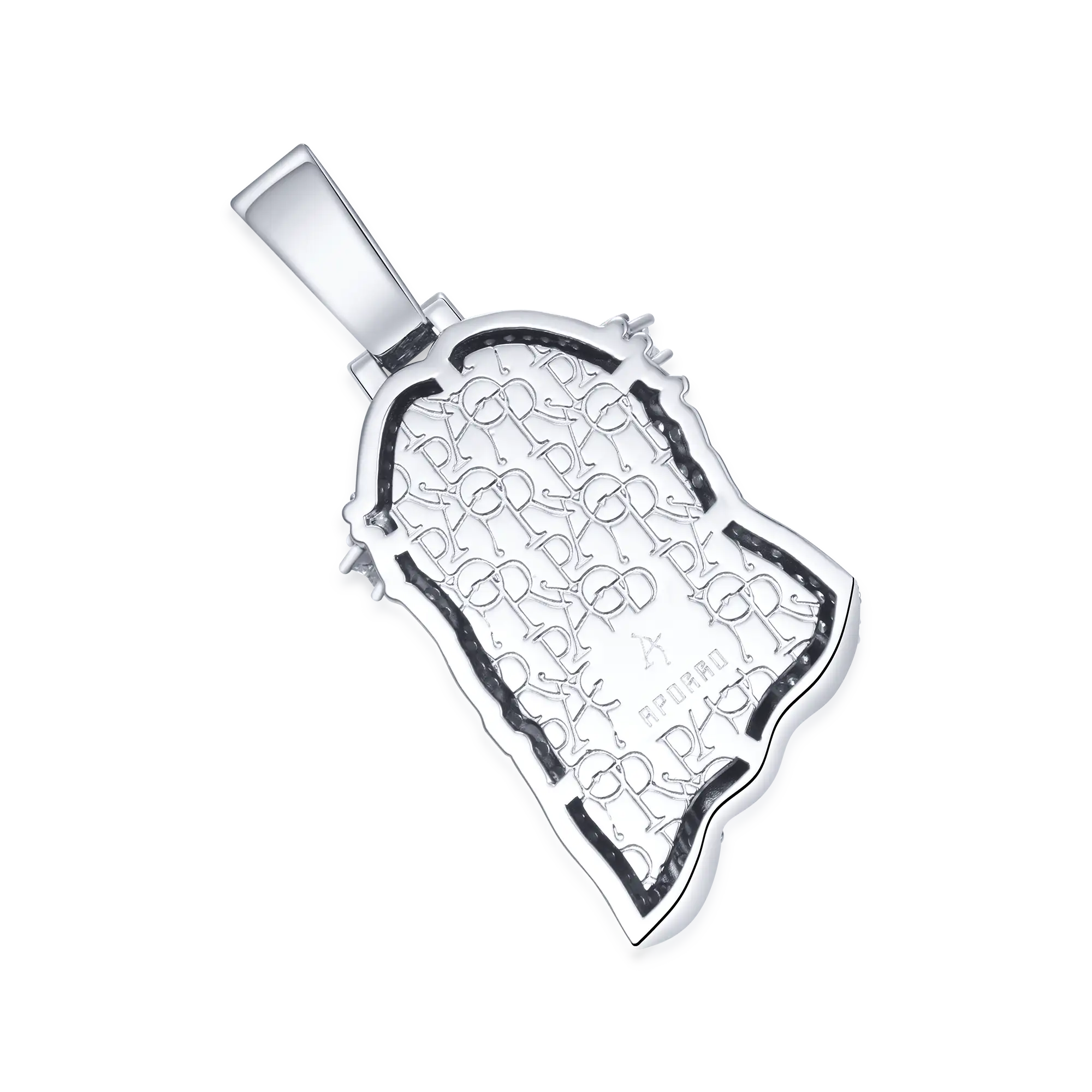 White Gold Stellar Jesus Pendant - Medium