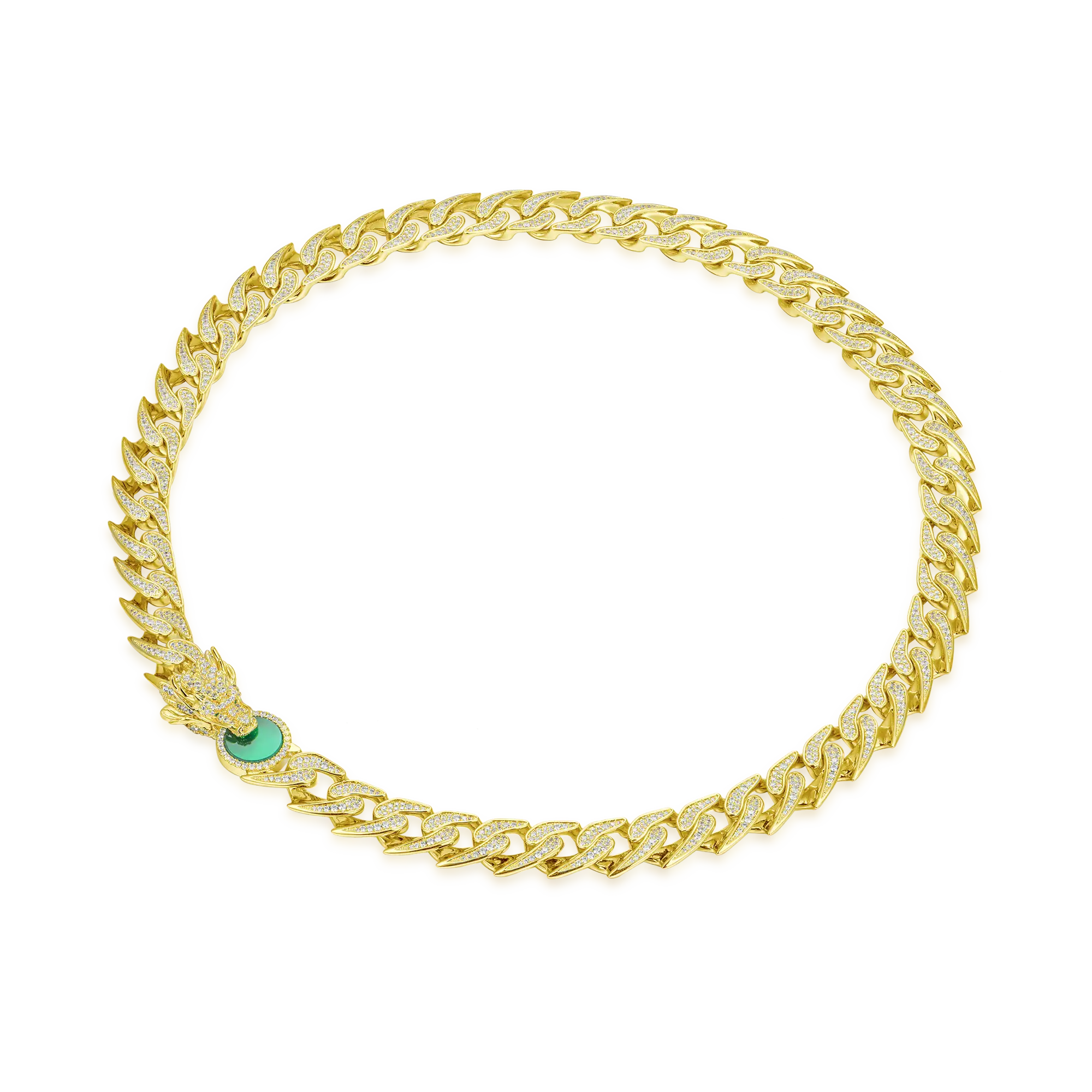 WONG Ⅱ Ridge Iced Out Cuban Chain - 12mm