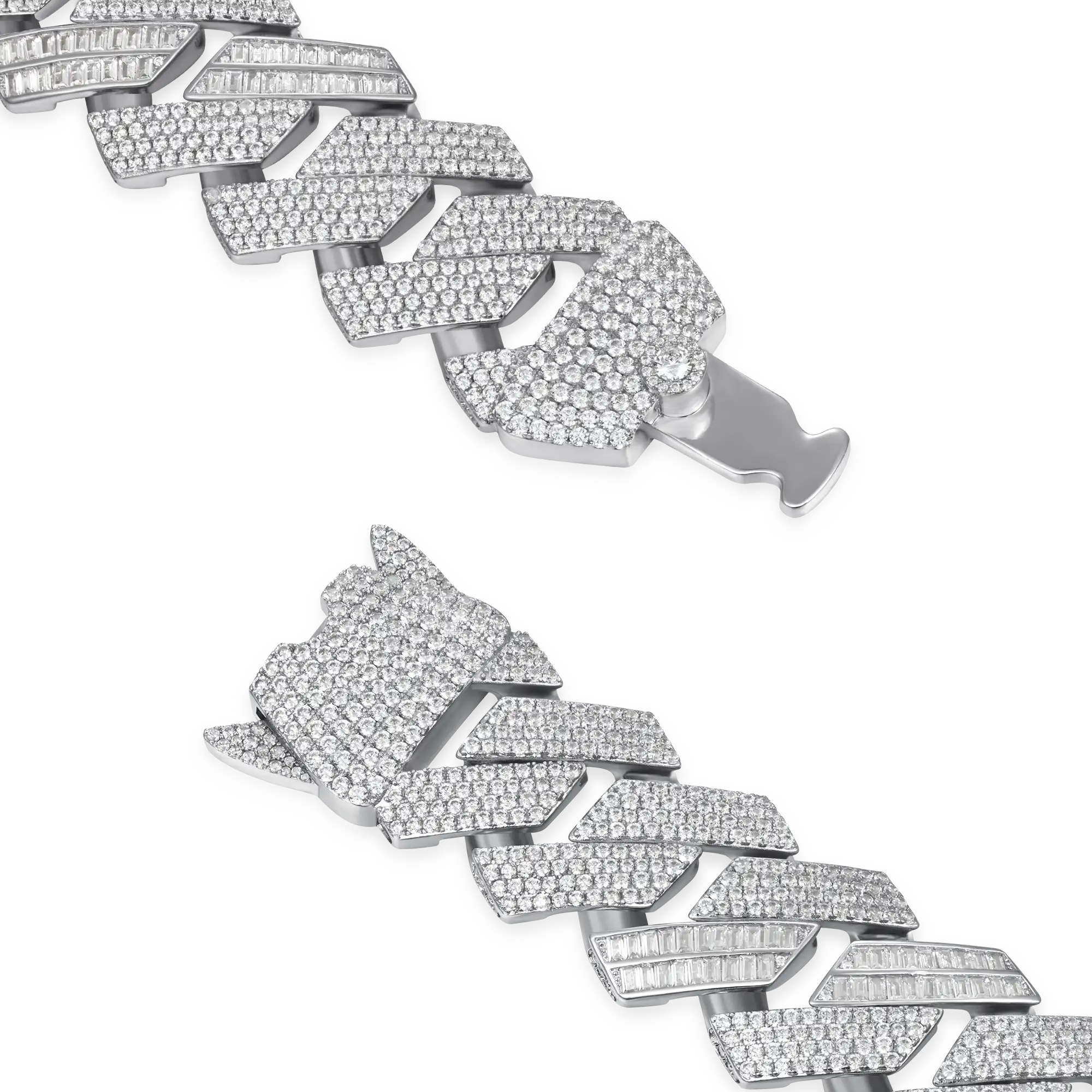 Custom Rollercoaster Buckle Prong Cuban Chain - 25mm