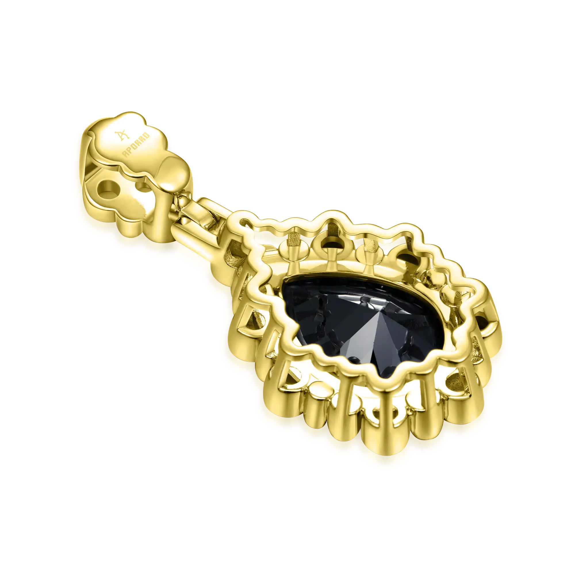 Women's Enigma Black Teardrop Pendant