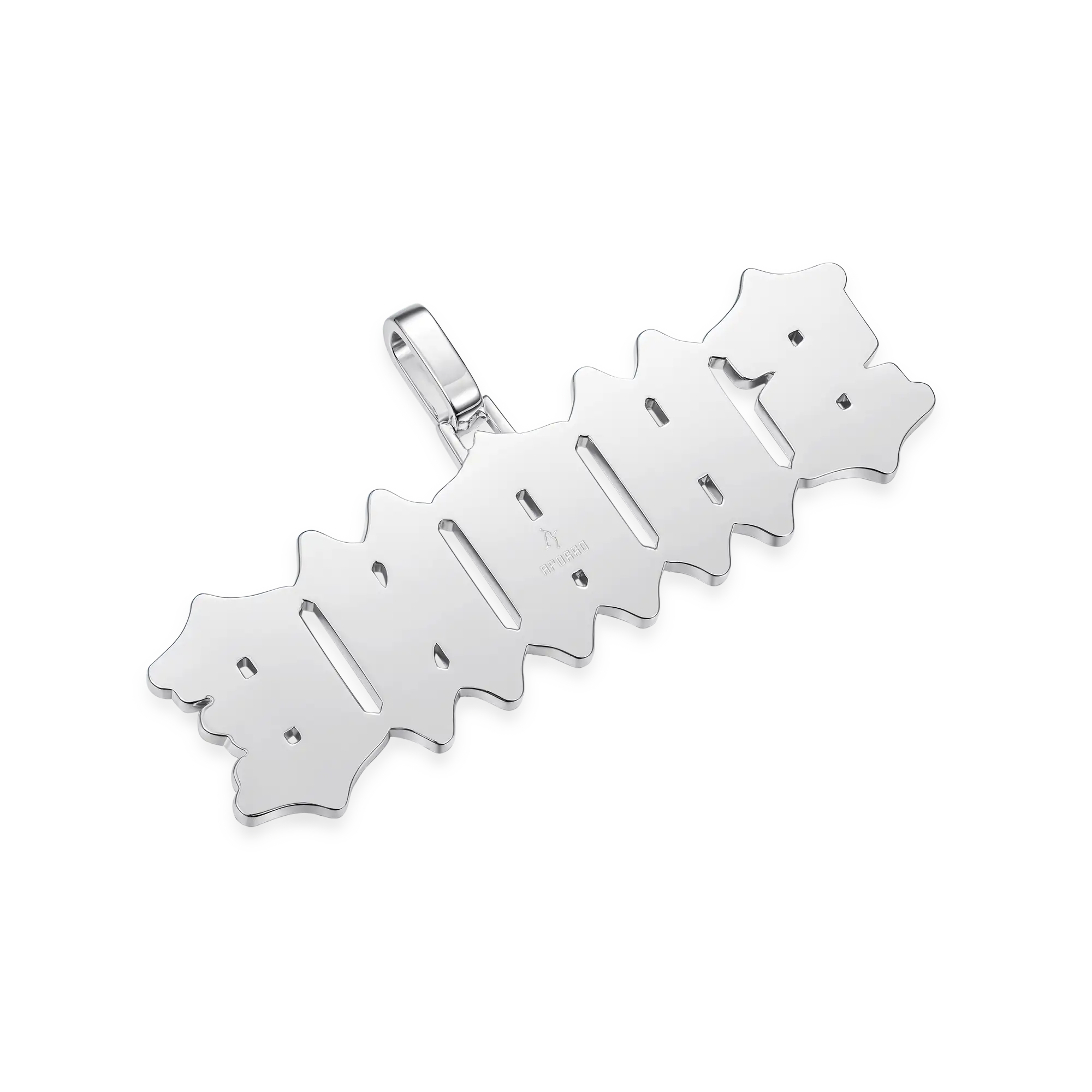 Custom Emerald Cut Gothic Font Pendant