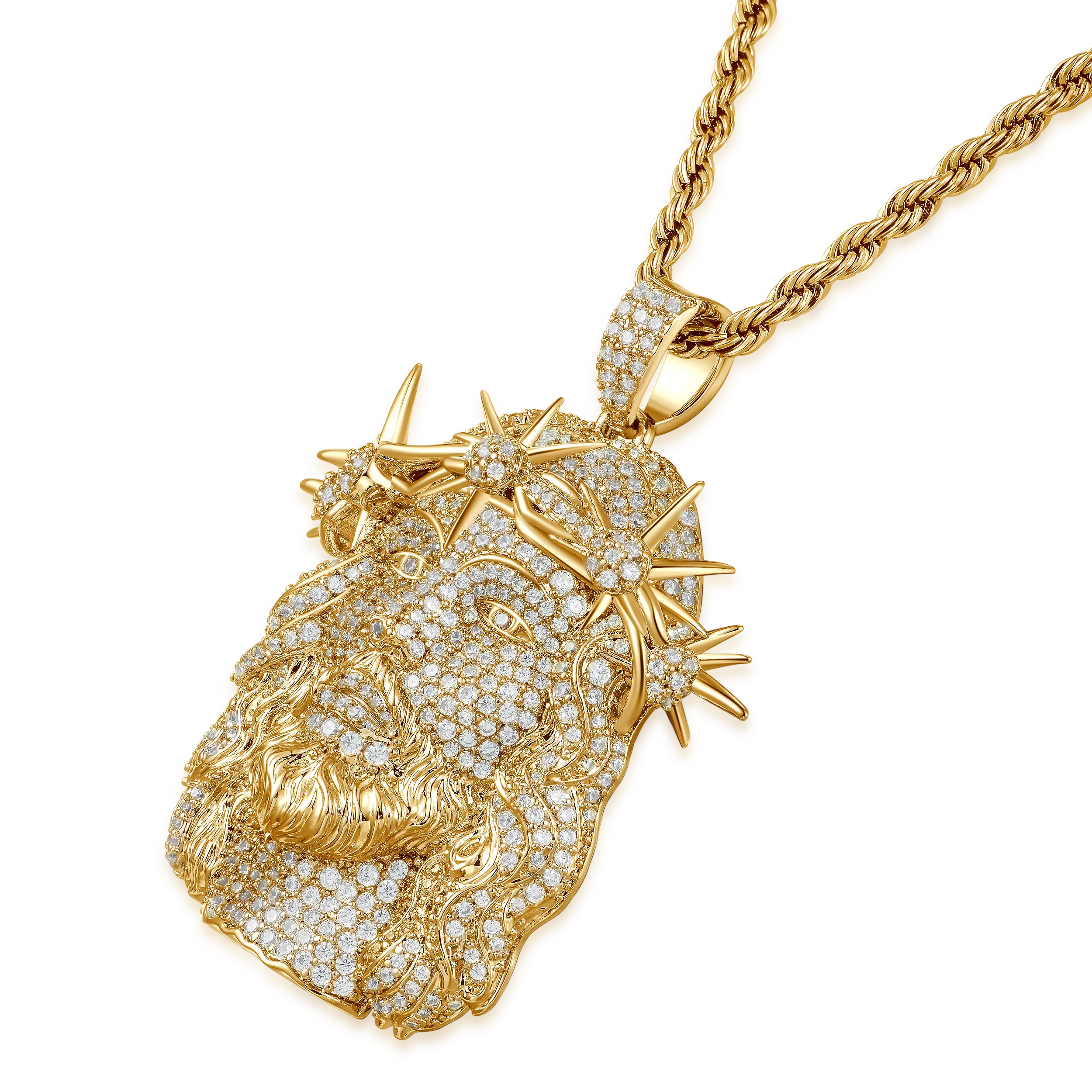 Jesus Piece Fully Iced Pendant