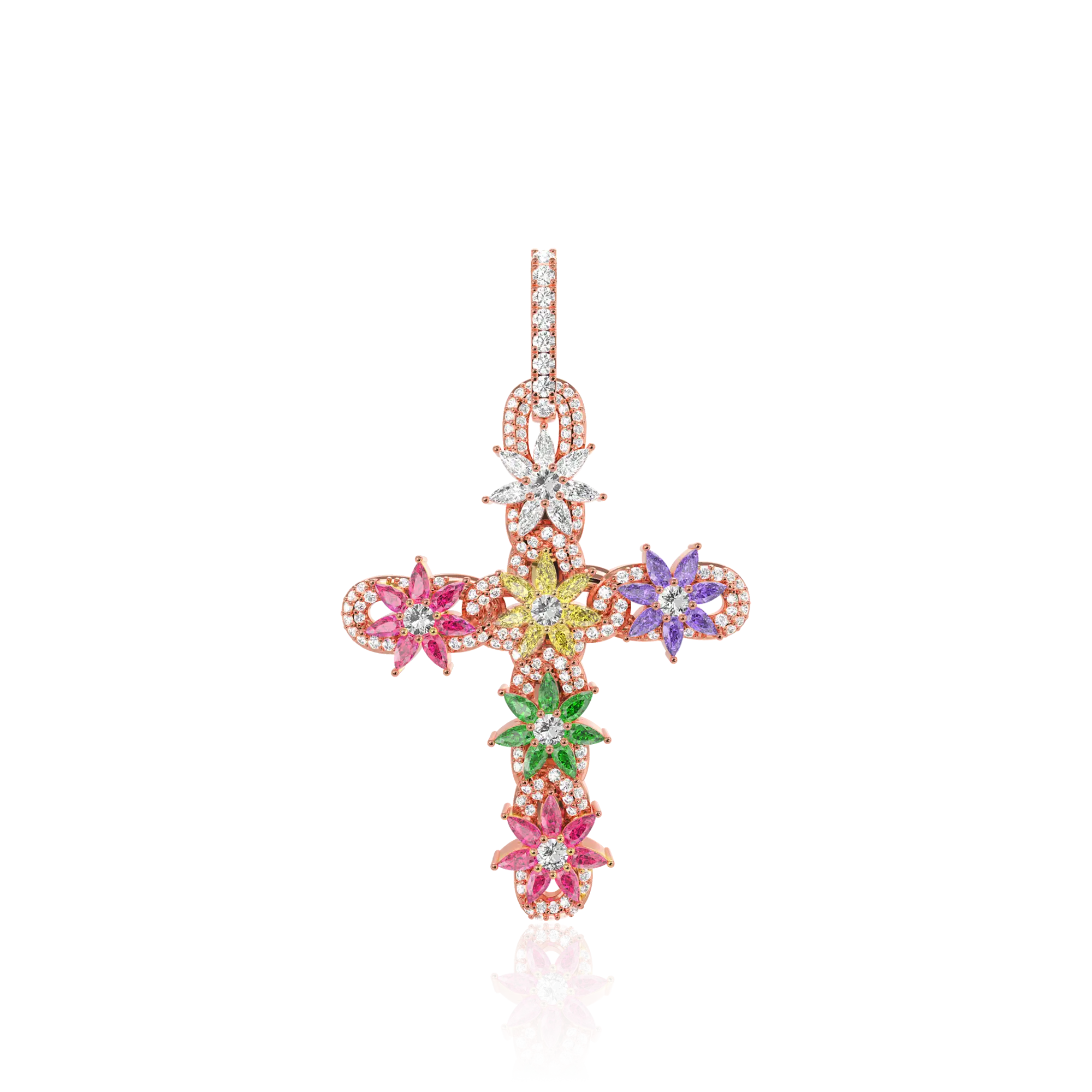 Lily Infinity Cross Pendant