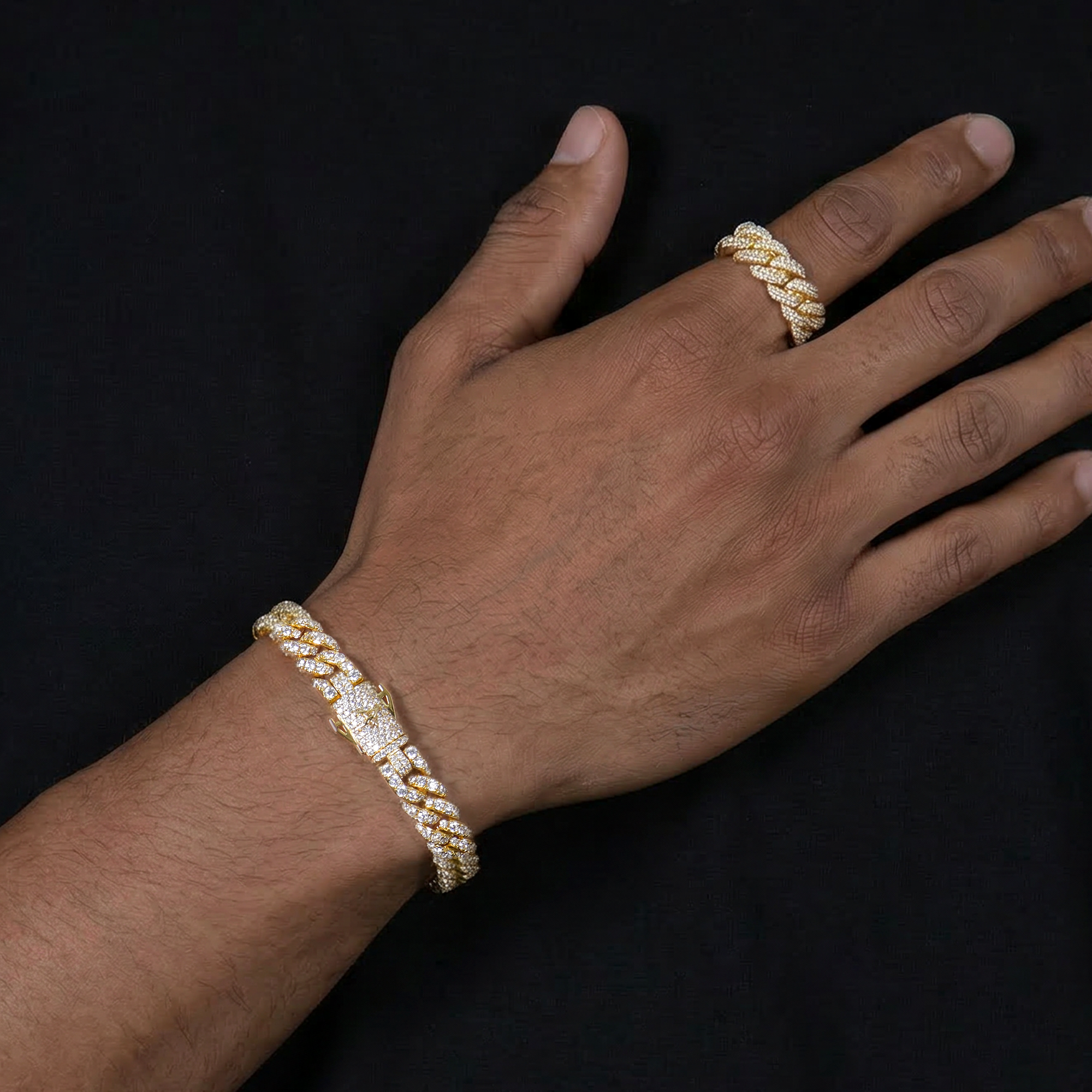Iced Cuban Bracelet & Ring Set