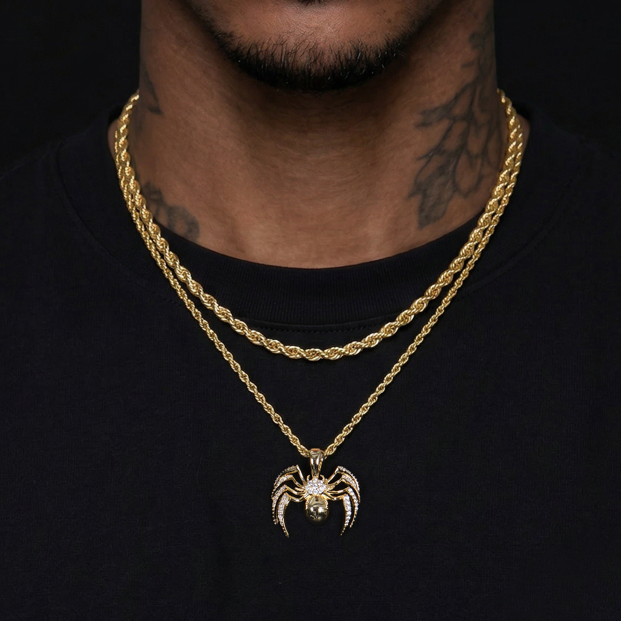 Venom Spider Pendant & Rope Chain Layer Set