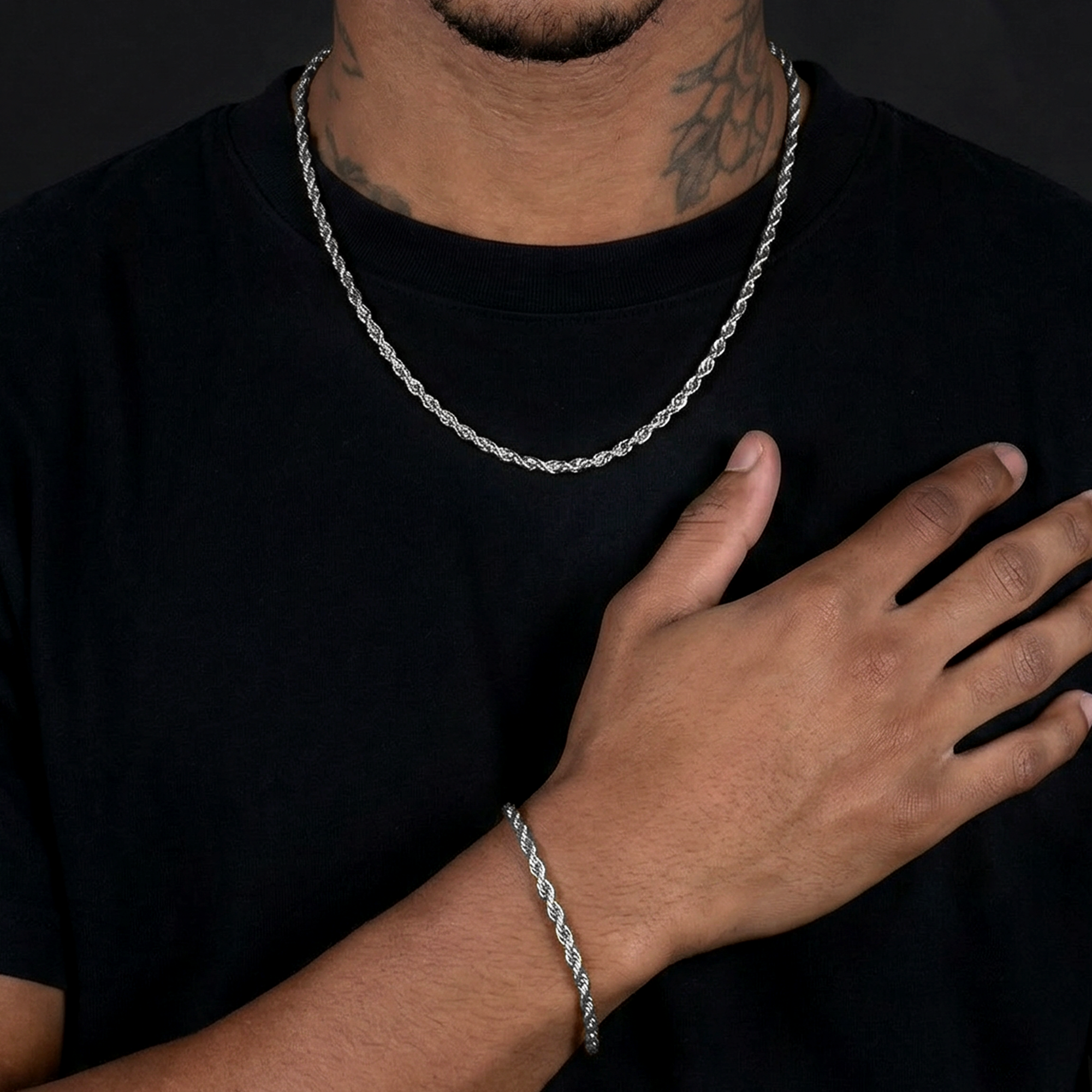 3.5mm Rope Chain & Bracelet Essential Set