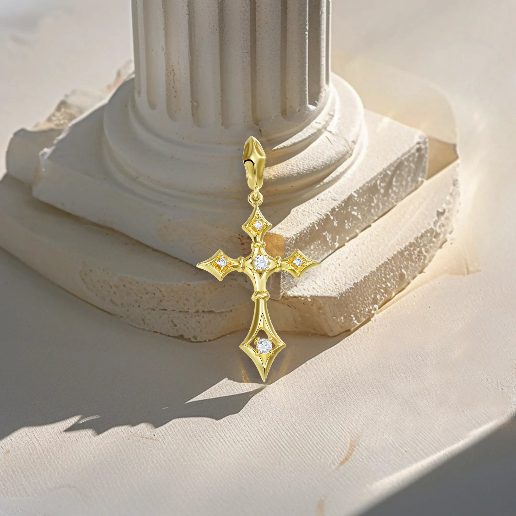 Moissanite Sanctum Cross Pendant