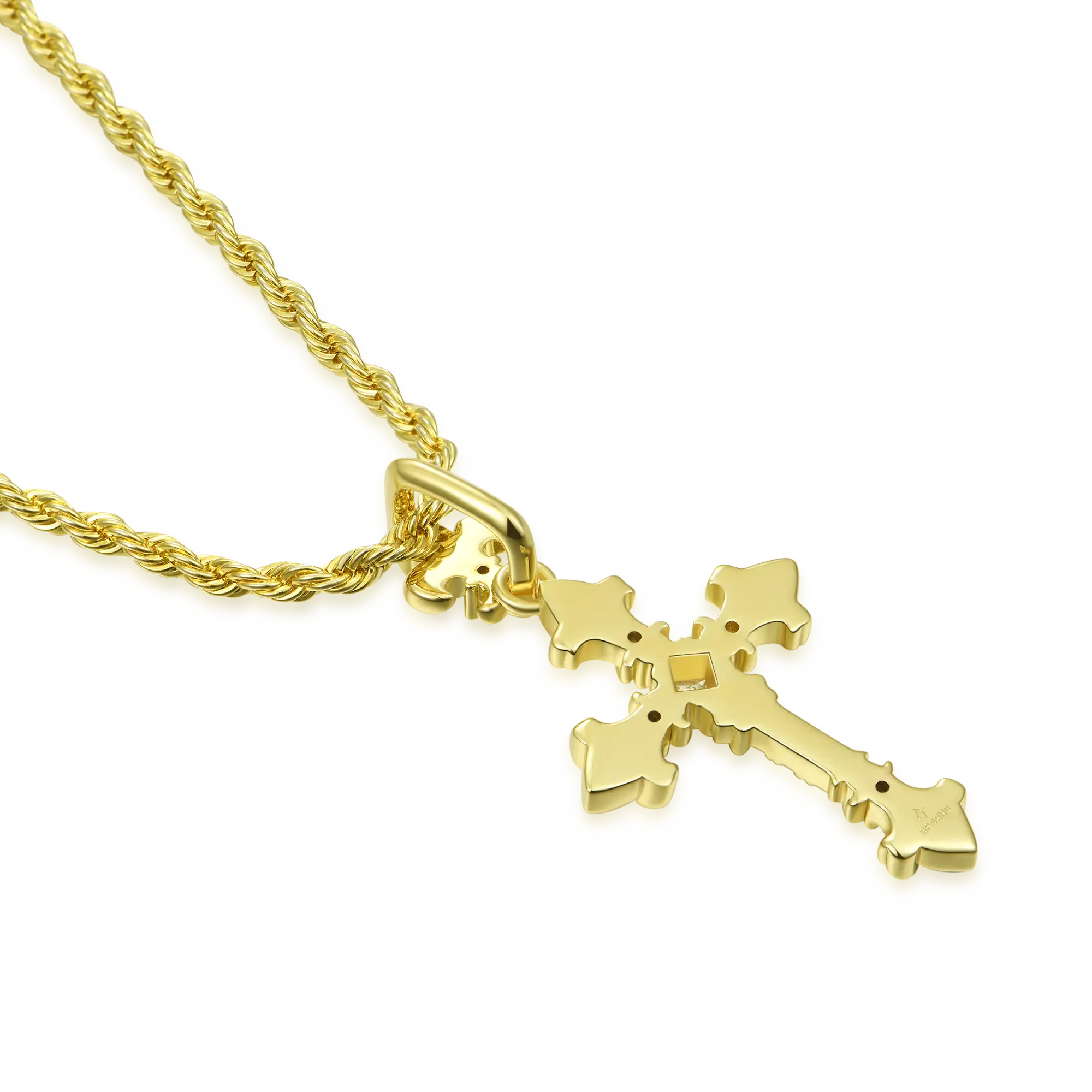 Knight Flower Cross Pendant