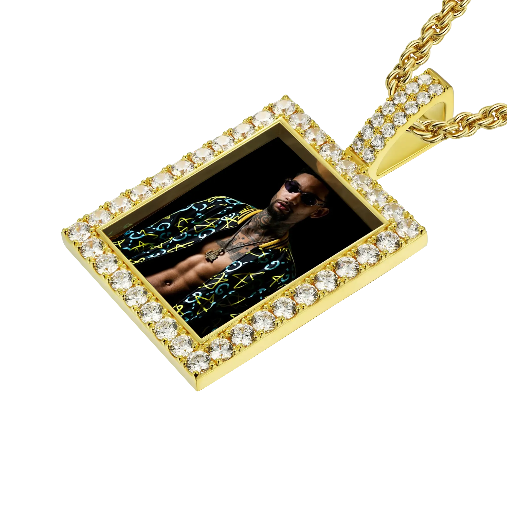 Custom Rectangular Photo Pendant