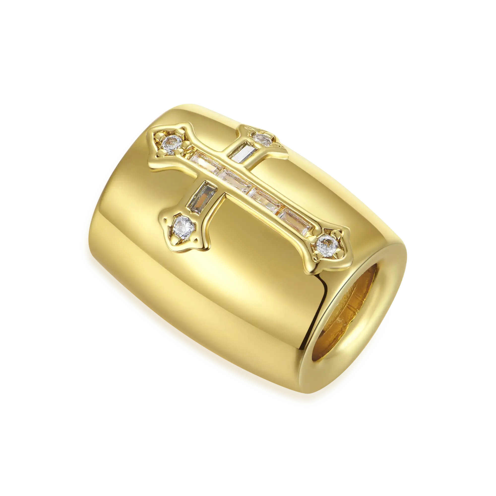 Iced Cross Hair Beads