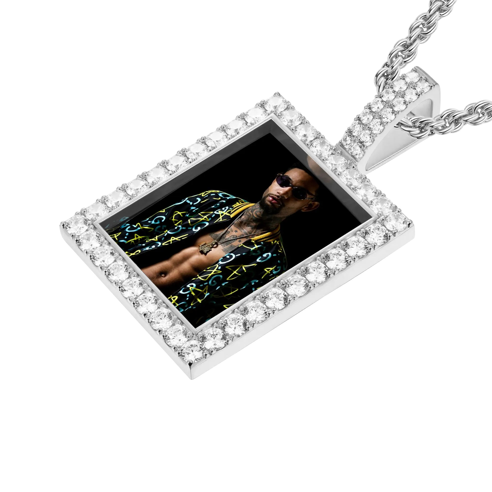 Custom Rectangular Photo Pendant