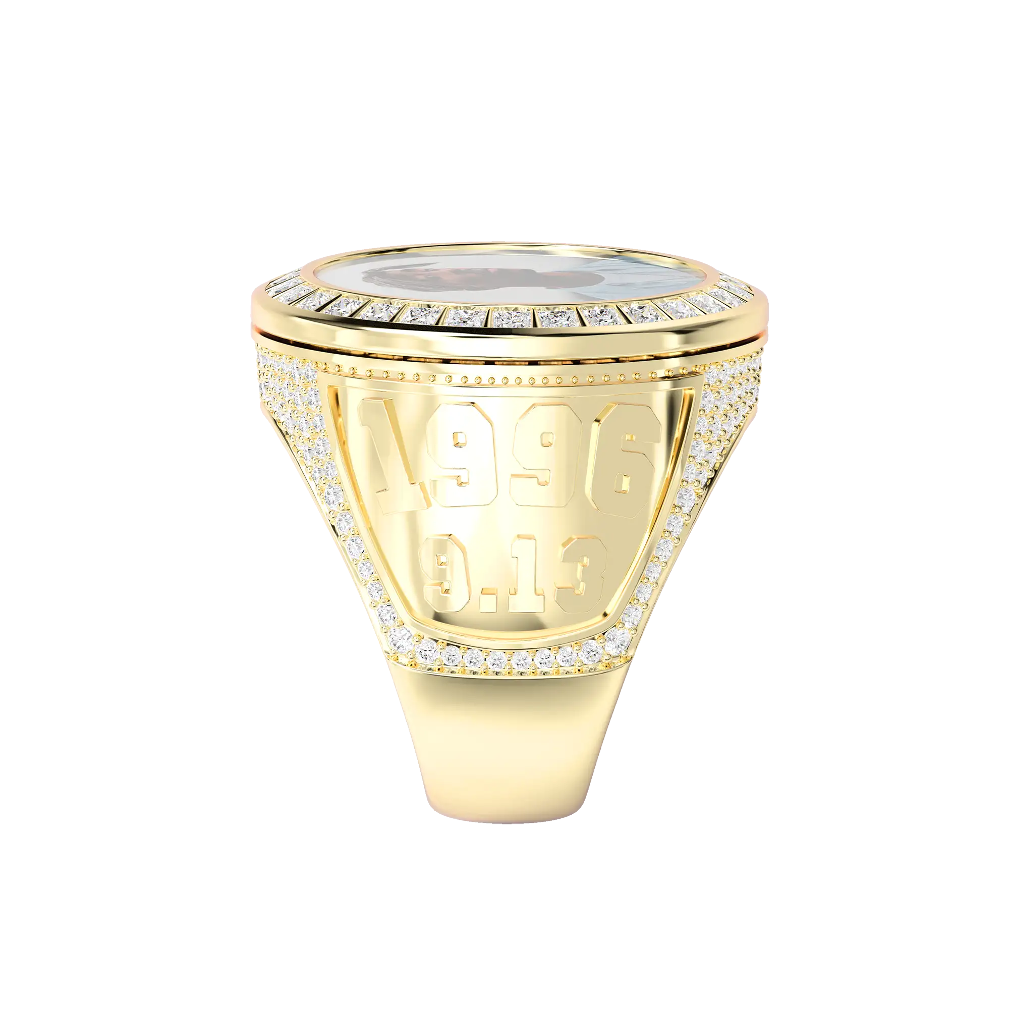 Custom Rotating Photo Championship Ring