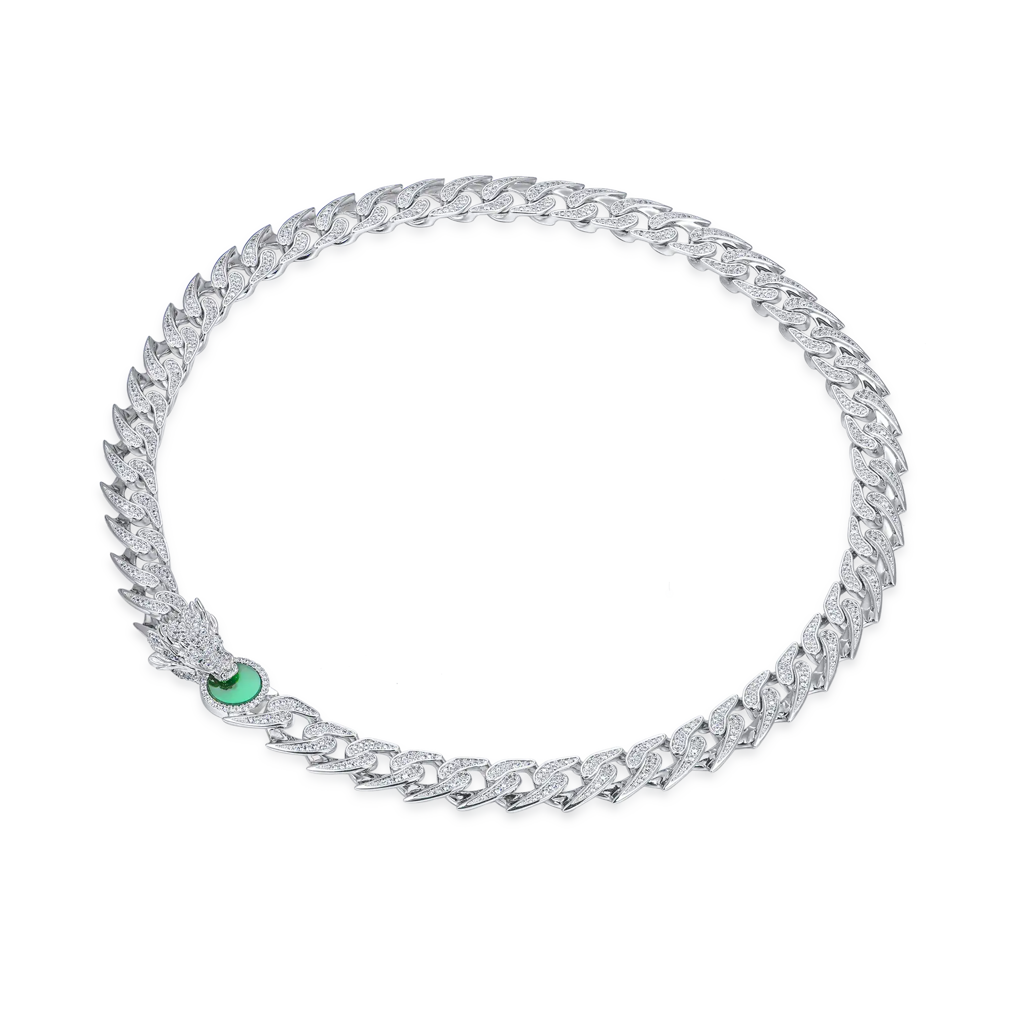 WONG Ⅱ Ridge Iced Out Cuban Chain - 12mm