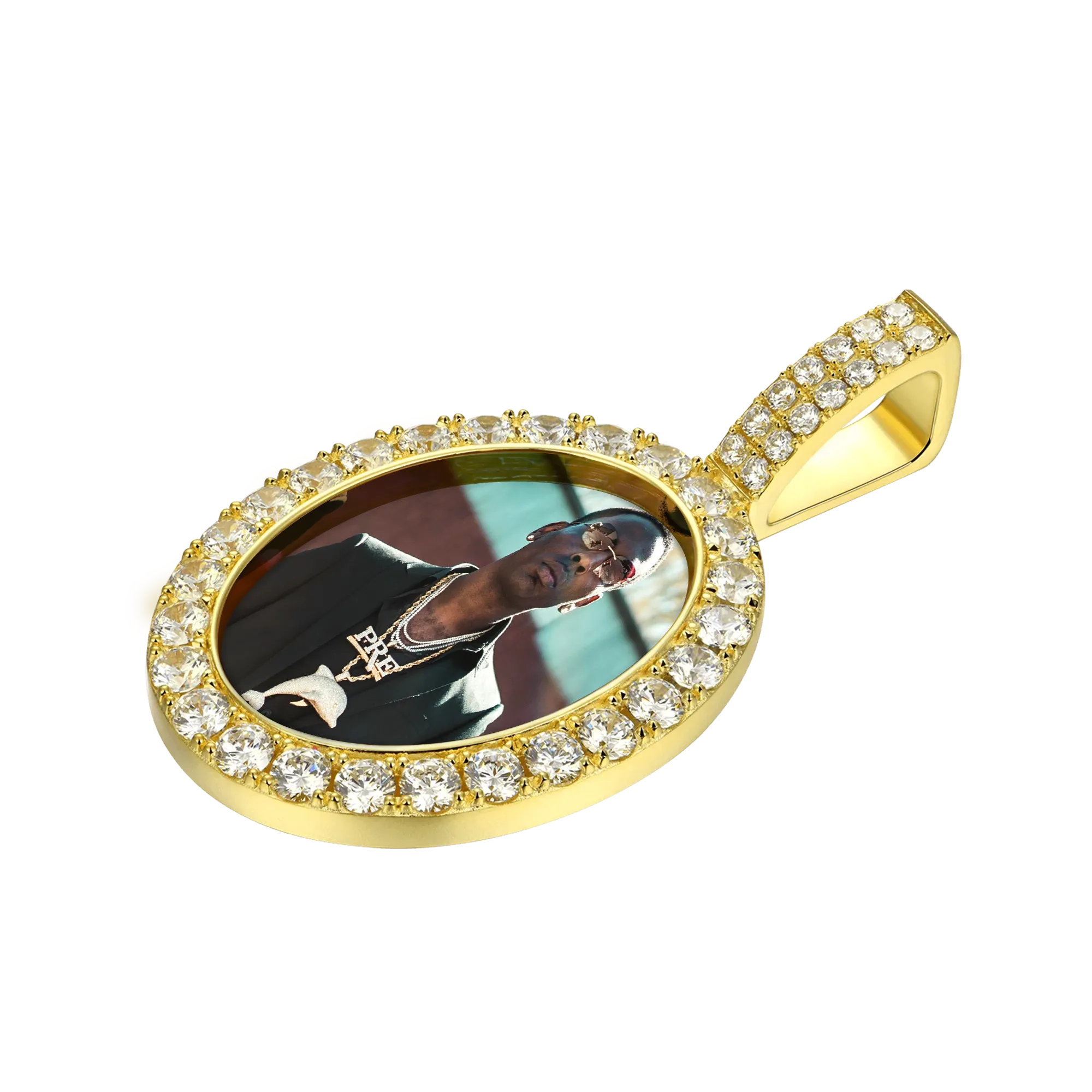 Custom Oval Photo Pendant