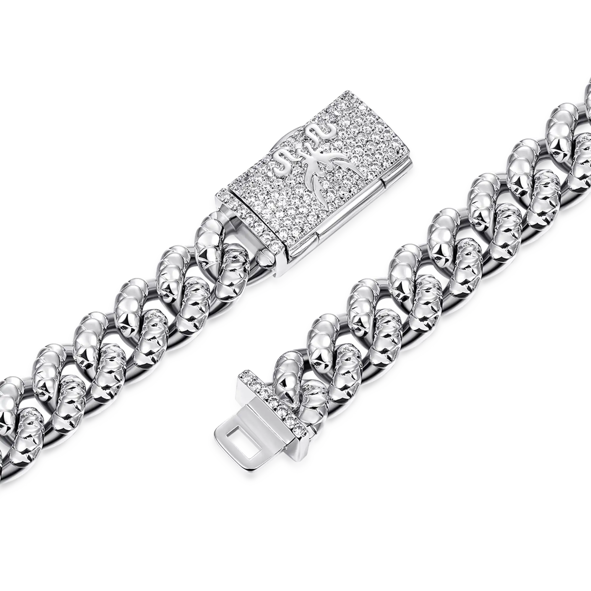 WONG Dragon Box Clasp Miami Cuban Curb Bracelet - 10mm