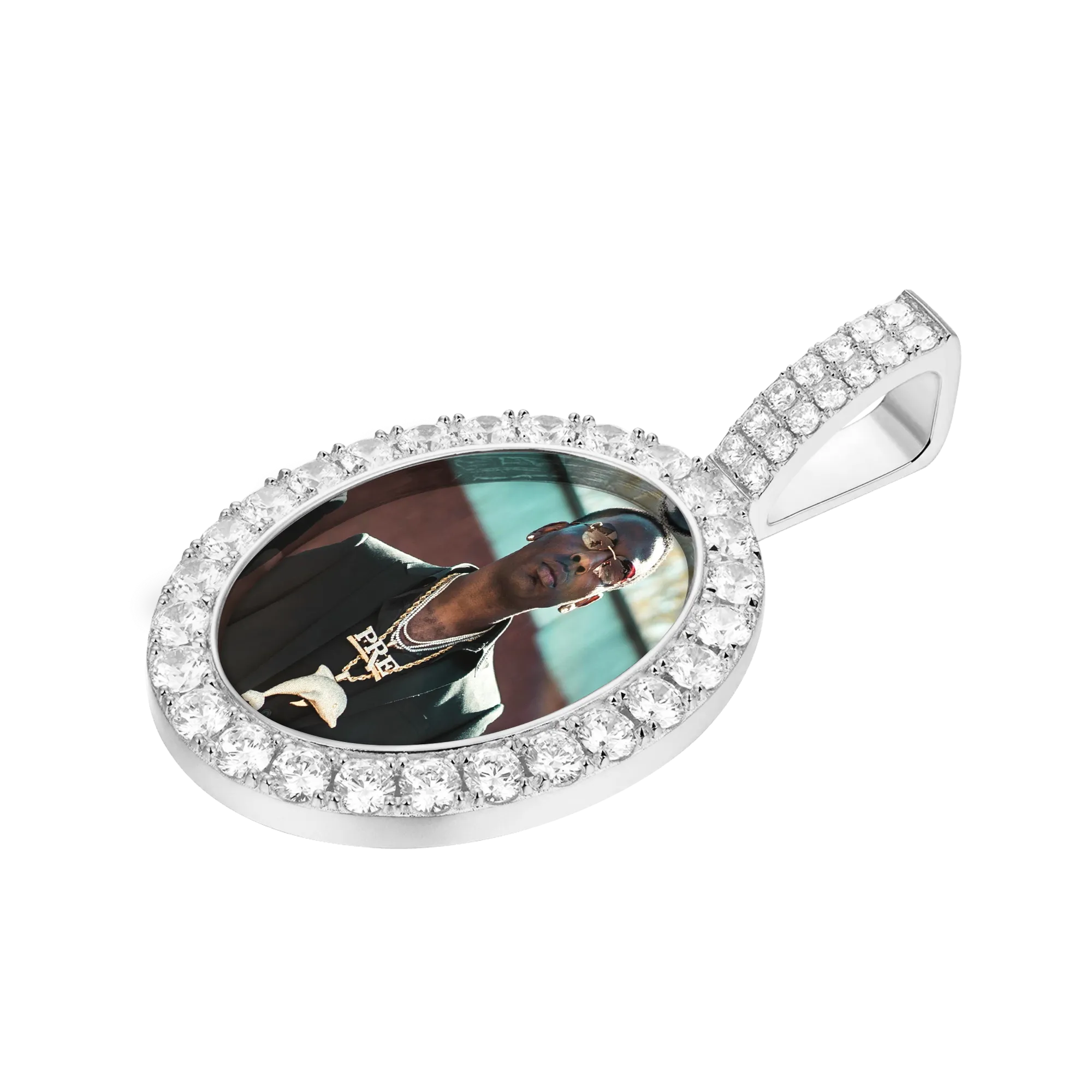 Custom Oval Photo Pendant