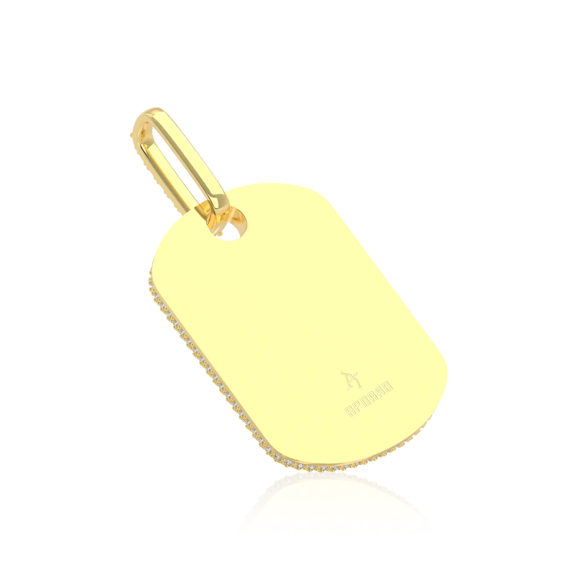 Custom Iced Out Baguette Cut Dog Tag Pendant