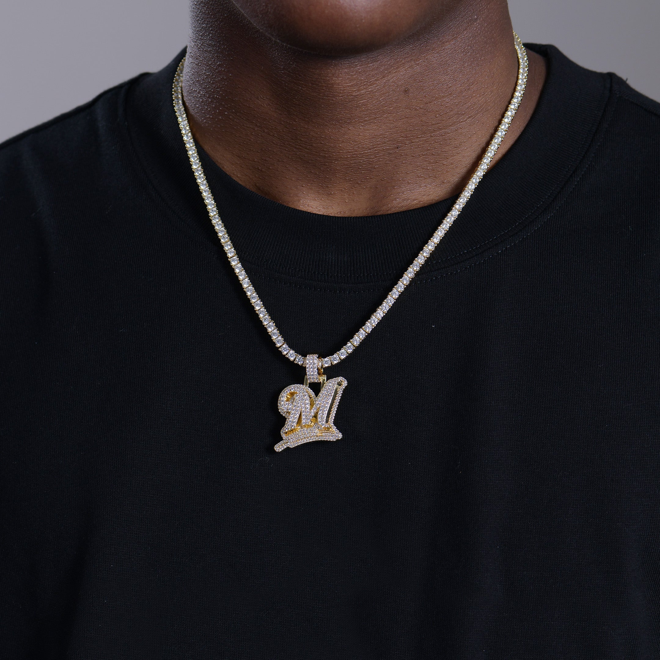 Custom Wheat Ears 3D Letter Pendant