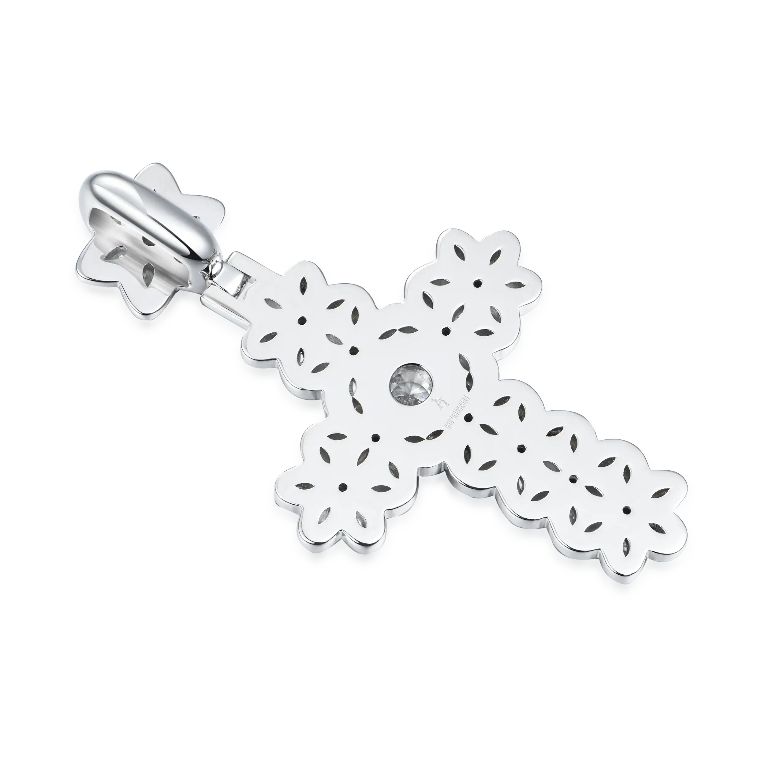 Marquise Flower Cross Pendant
