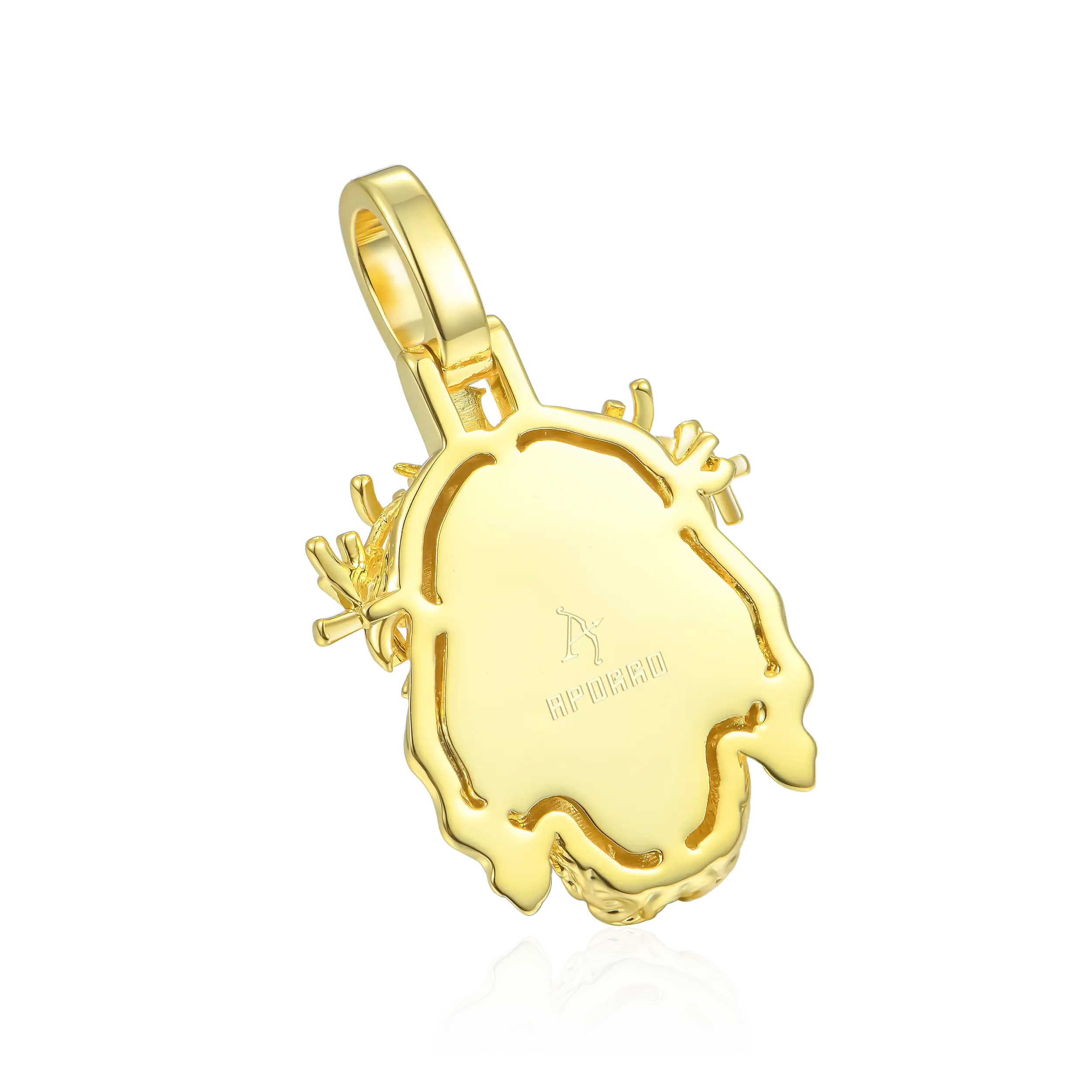 Women's Jesus Piece Plain Gold Pendant - Micro