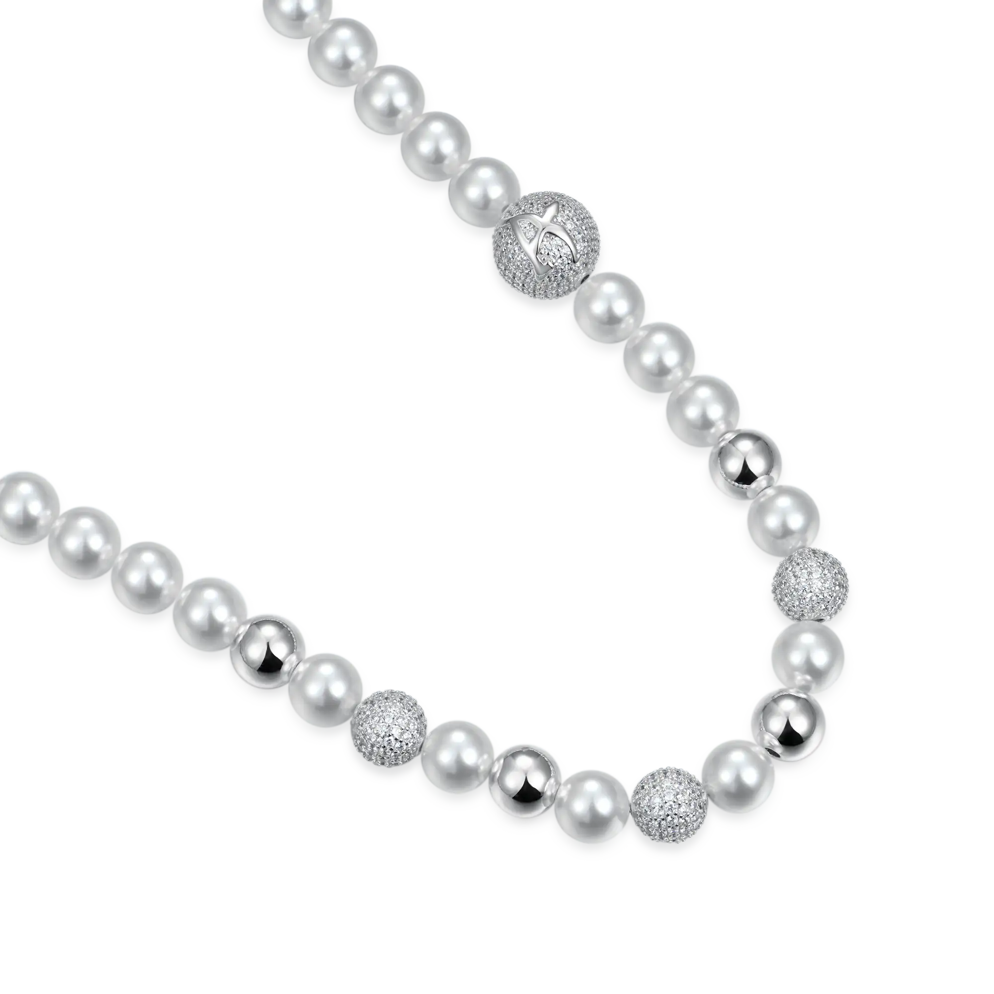 WONG Dragon Pearl and Bead Adjustable Necklace - 8mm