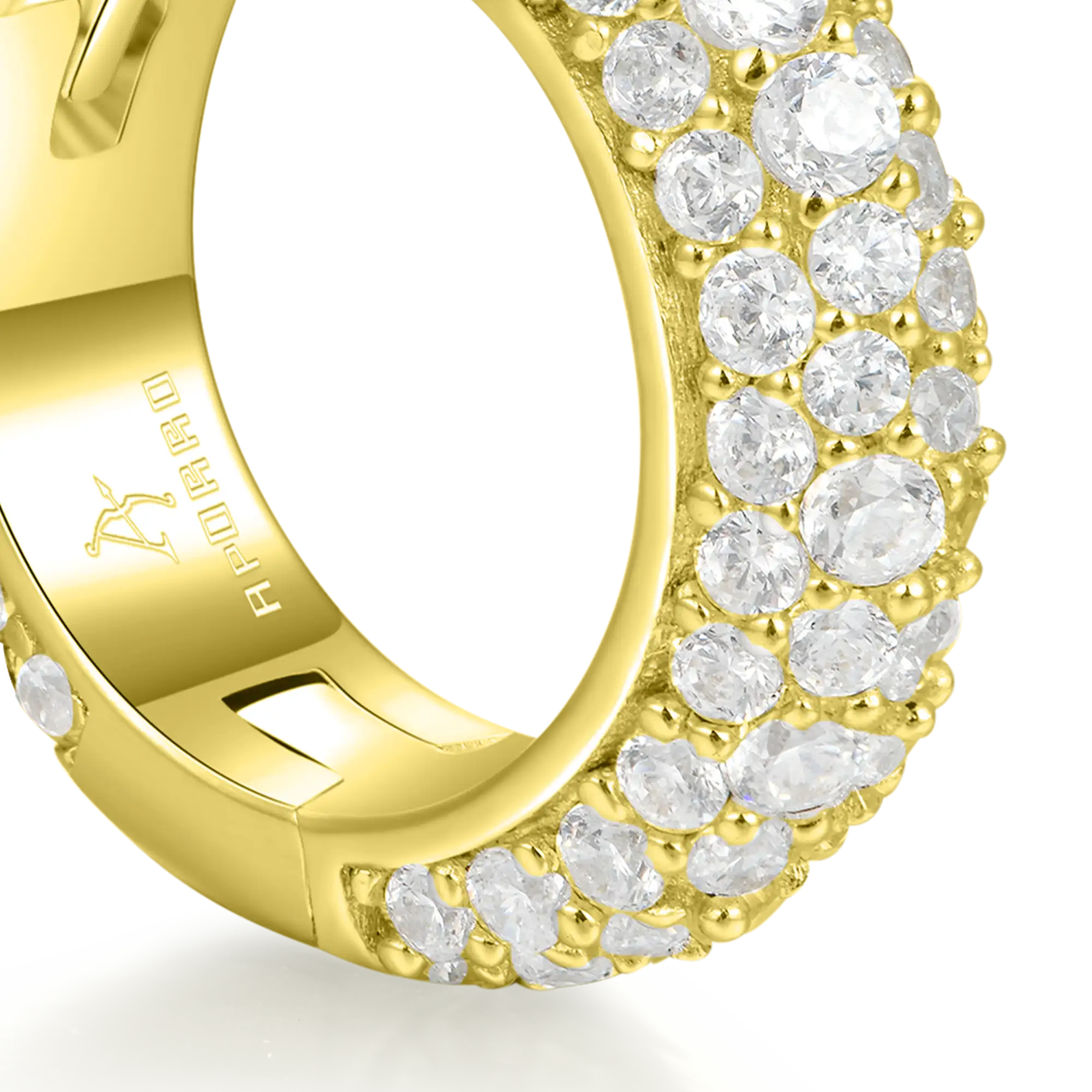 Round Paved Hoop Earrings