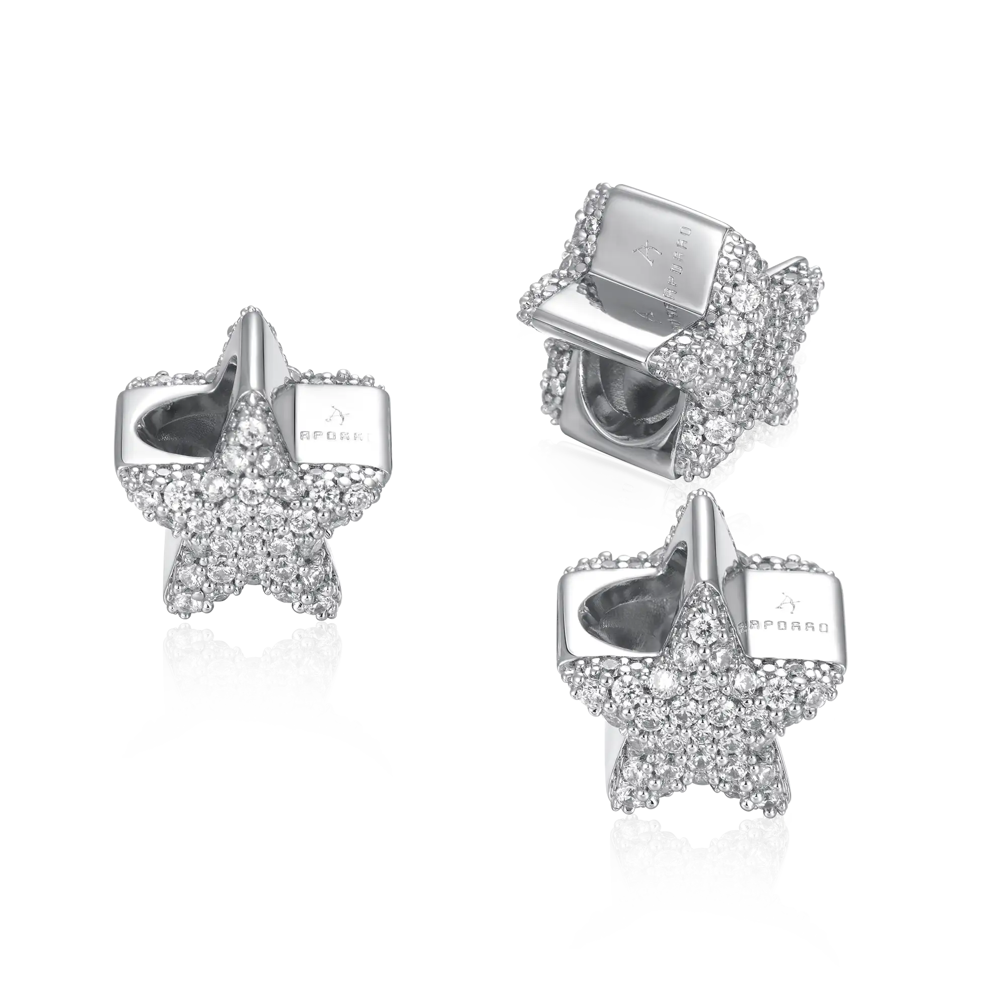 Iced Heart & Pentagram Hair Beads