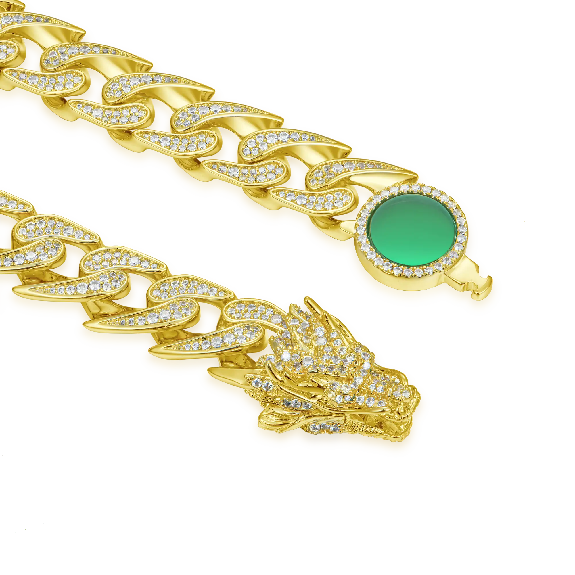 WONG Ⅱ Ridge Iced Out Cuban Chain - 12mm