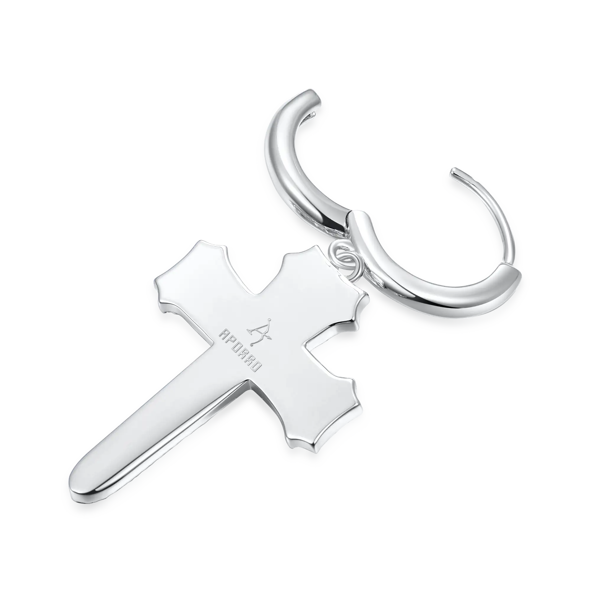 Nail Cross Dangly Earring