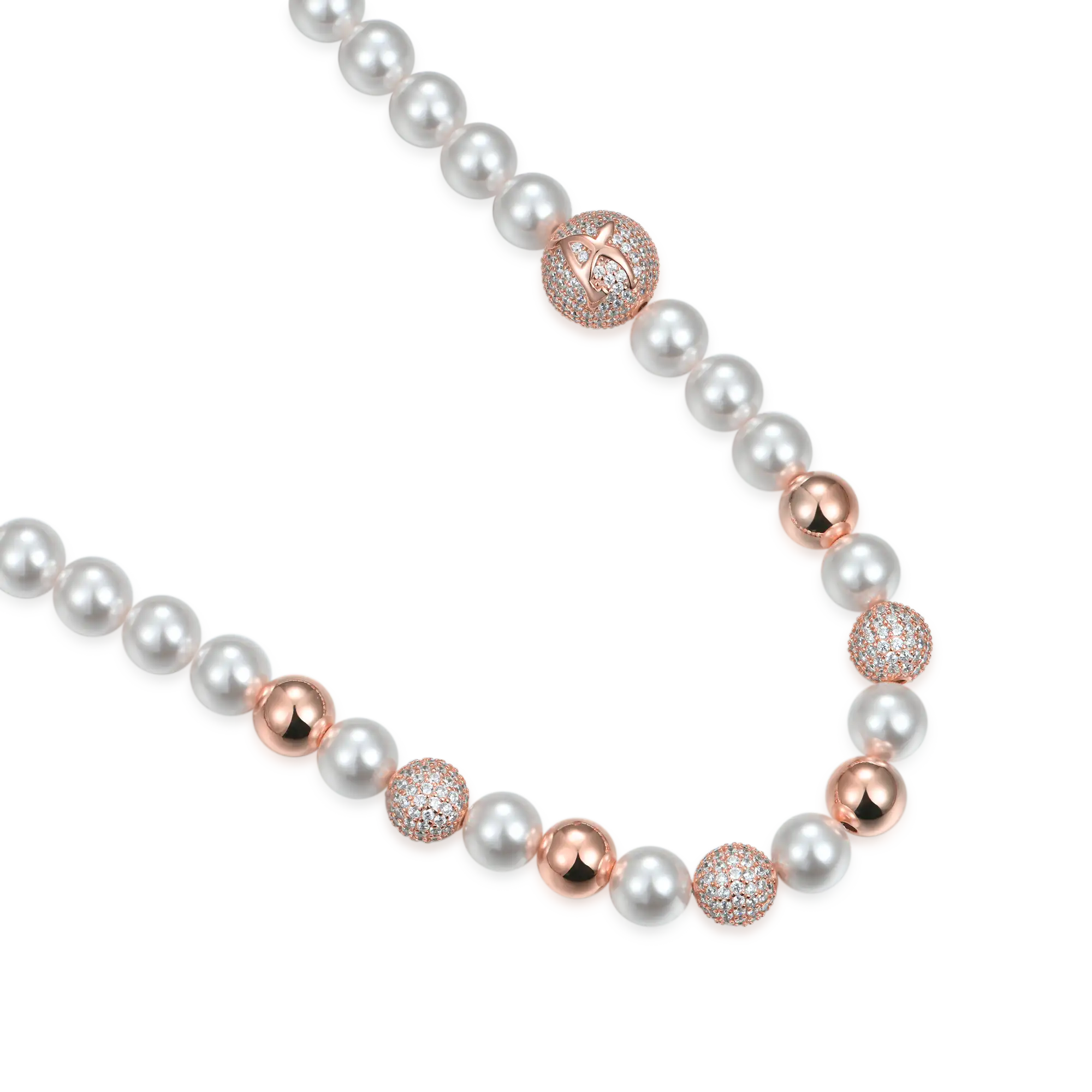 WONG Dragon Pearl and Bead Adjustable Necklace - 8mm