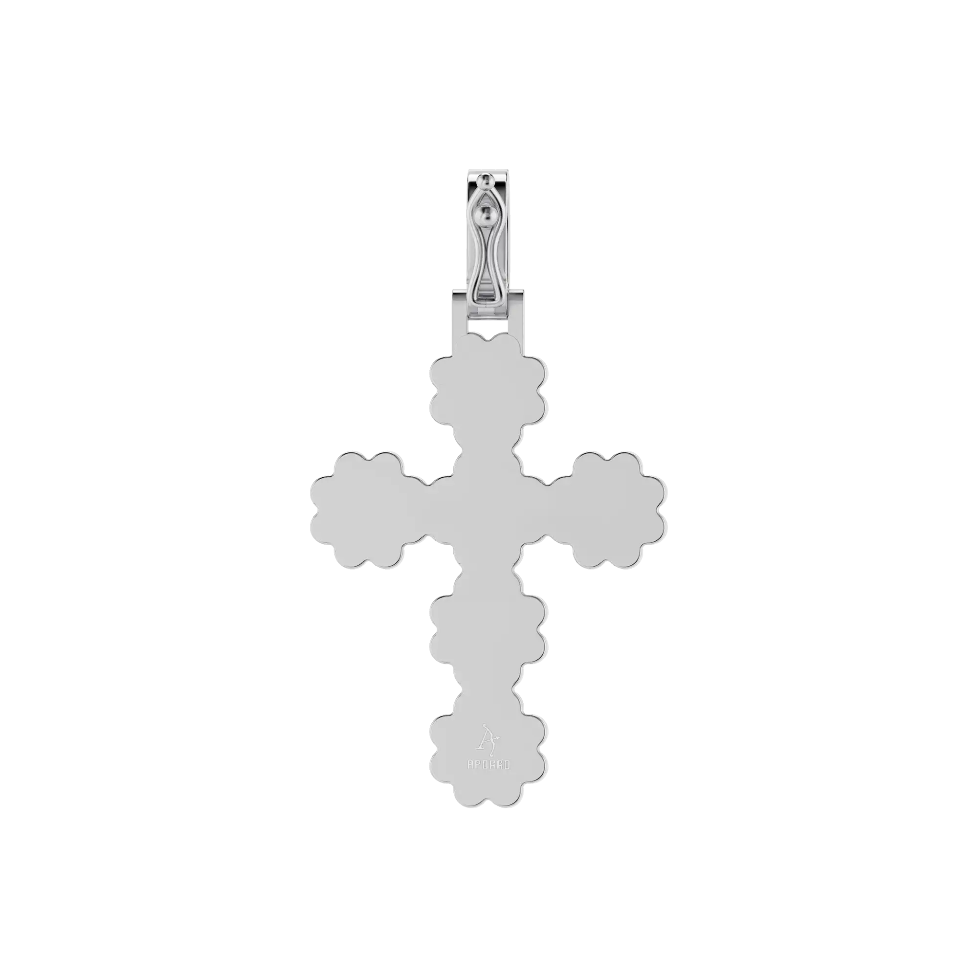 Women's Halo Pearl Brilliant Cross Pendant