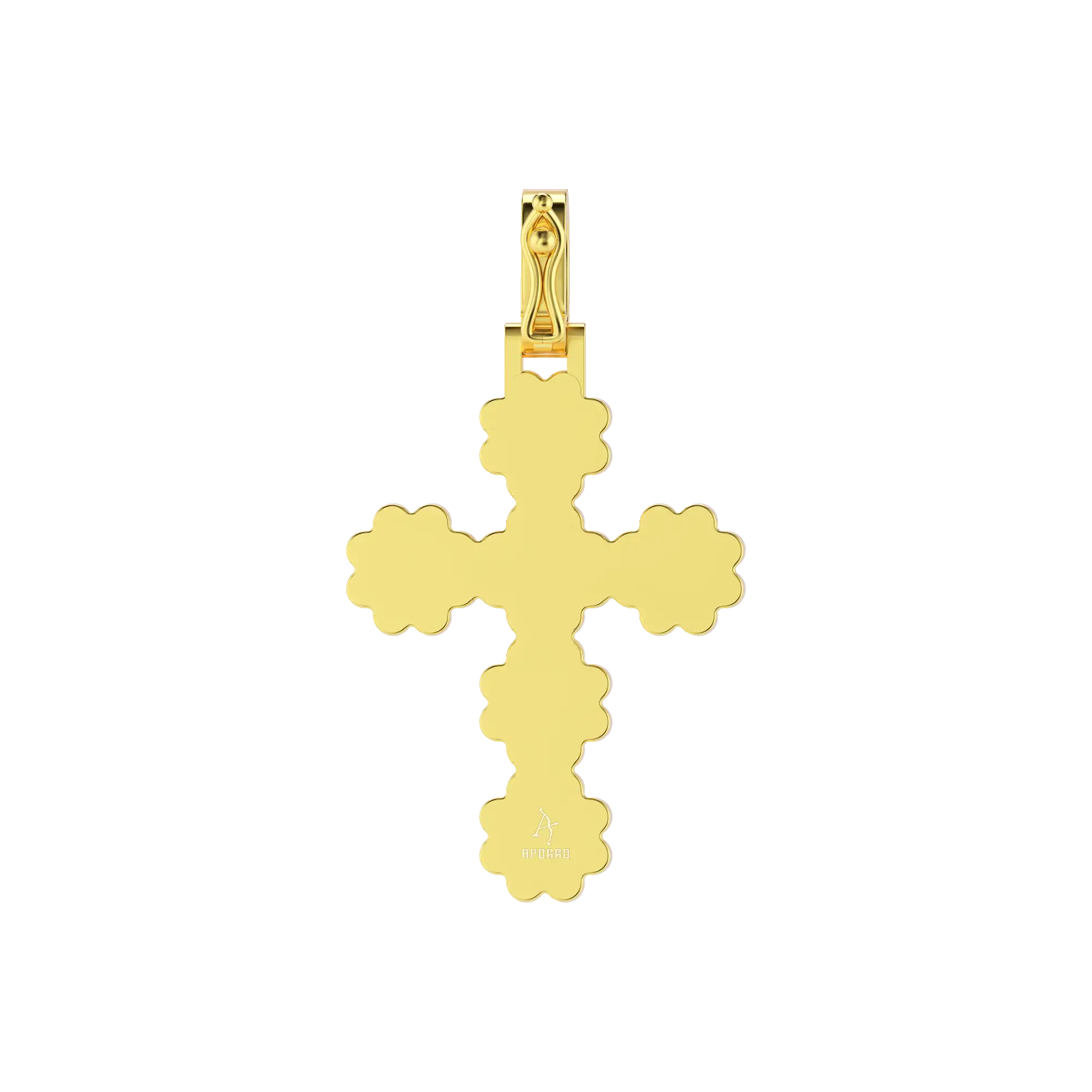 Women's Halo Pearl Brilliant Cross Pendant